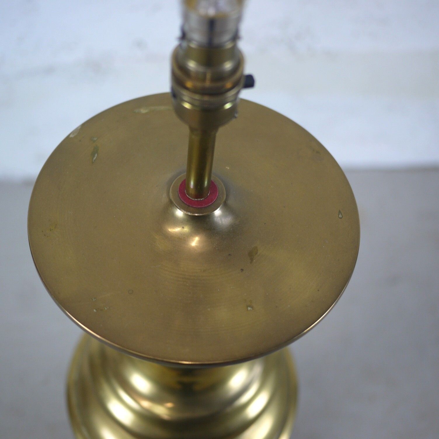 Ex Large Vintage Brass Floor Table Lamp Antique Style 68cm Tall #102093 photo vinterior