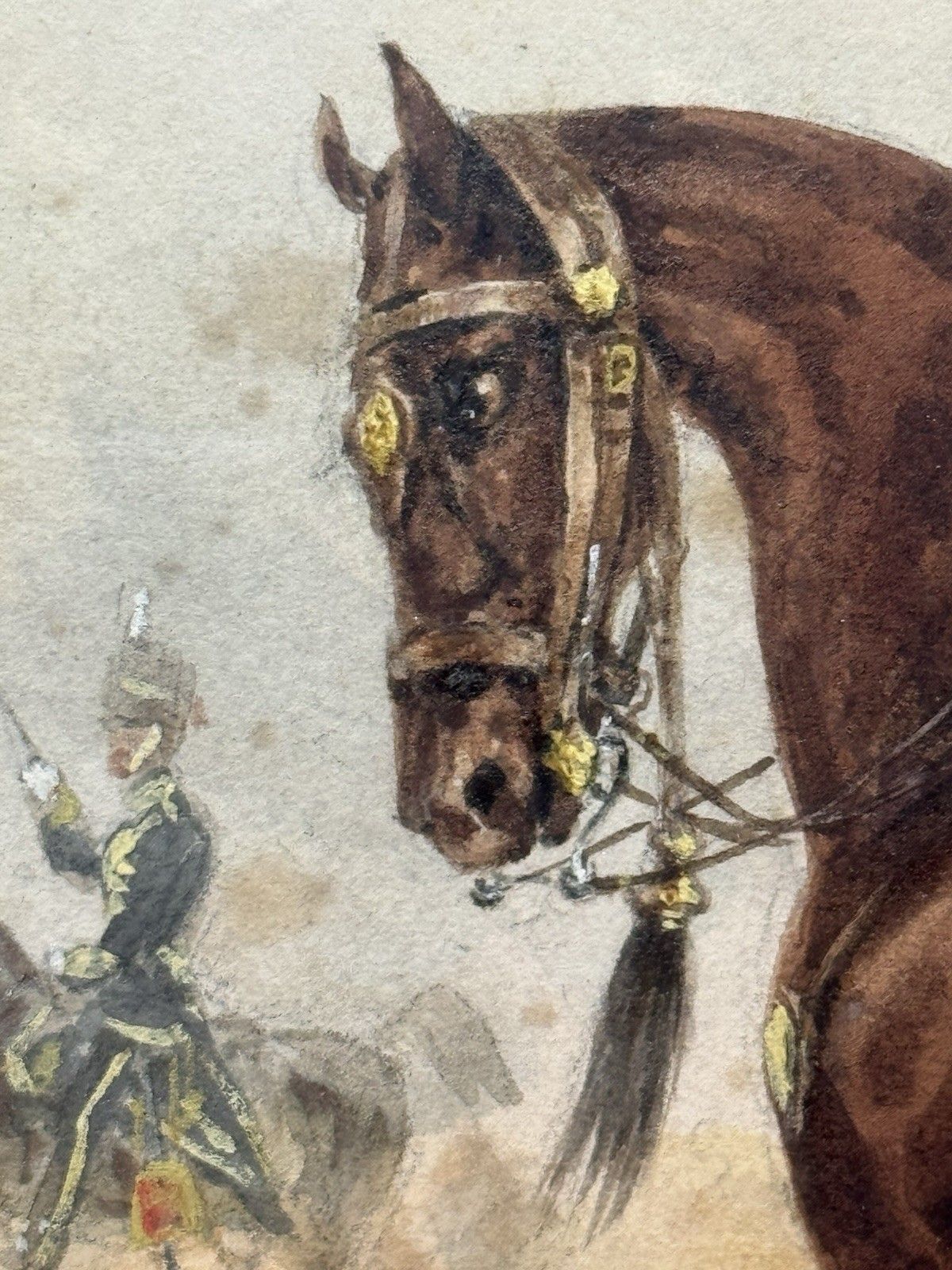 photo vinterior Royal Hussars Military Illustration Watercolour By Henry Martens Circa 1850