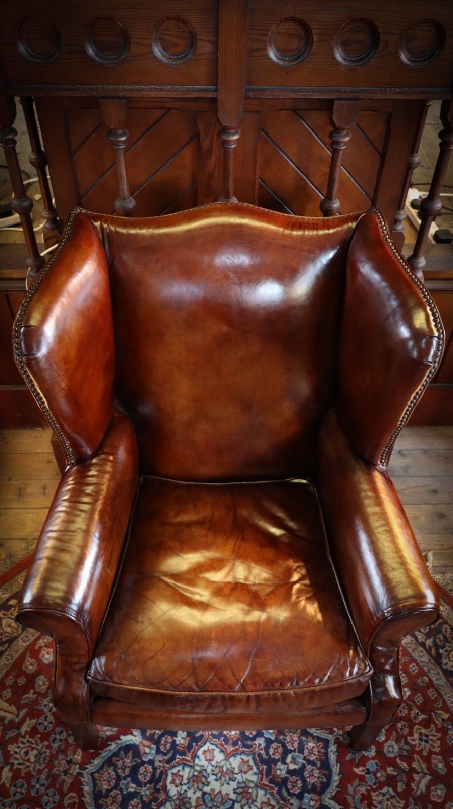 Superb Timothy Oulton Halo Lincoln Club Cigar Leather Armchair Antique Whisky 🚚 photo vintage