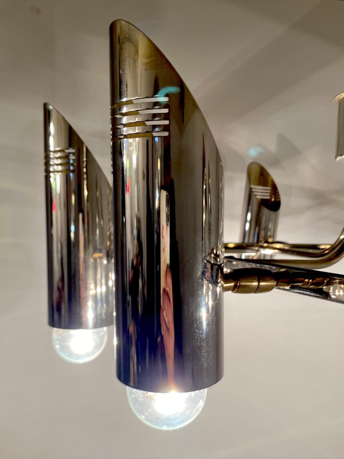 Space Age Multi Lights Ceiling Lamp In The Style Of Stilnovo, Italy 1970's photo 1350.0