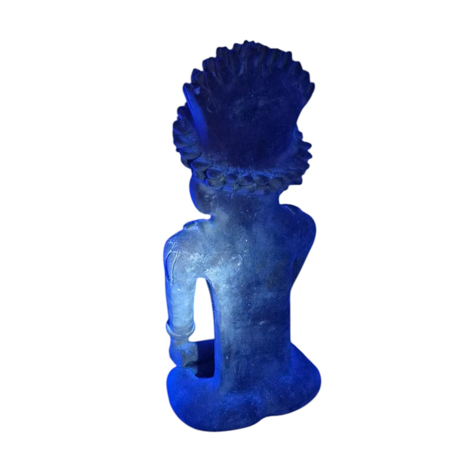 Large Decorative Jama Coaque Style Seated Figure Sculpture C.20th Century photo Art