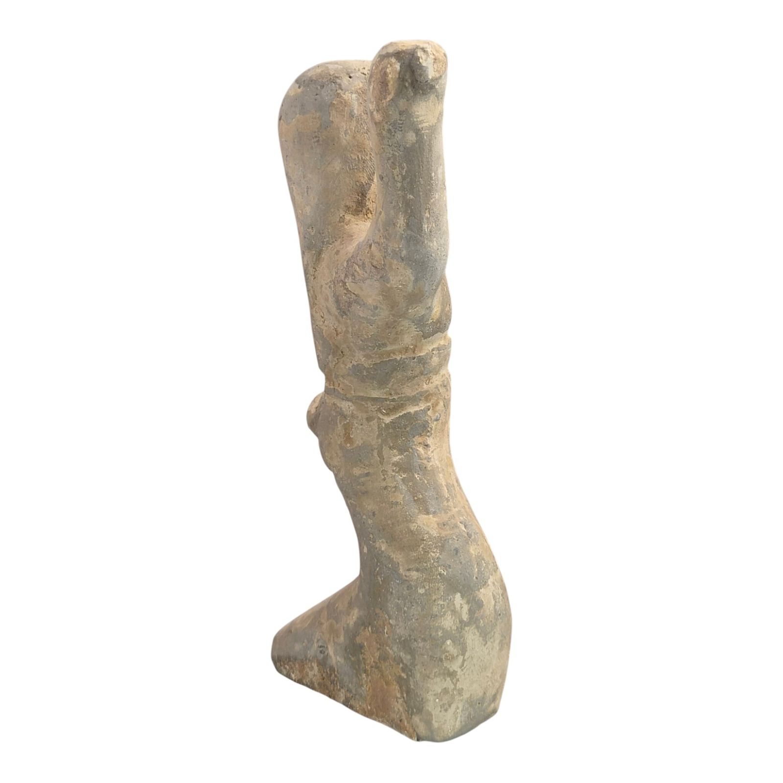 photo furniture Large Chinese Han Dynasty Grey Pottery Dancer Figure, Mingqi Tomb Sculpture