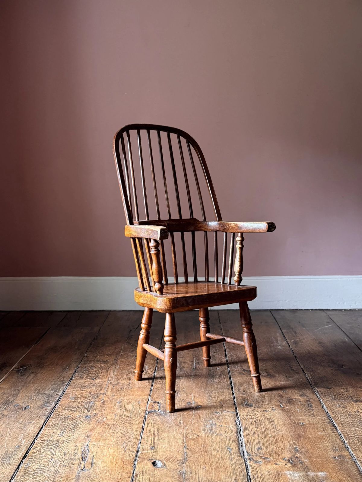 19th Century Welsh Stick Chair With Original Scumble Paint Finish photo for sale