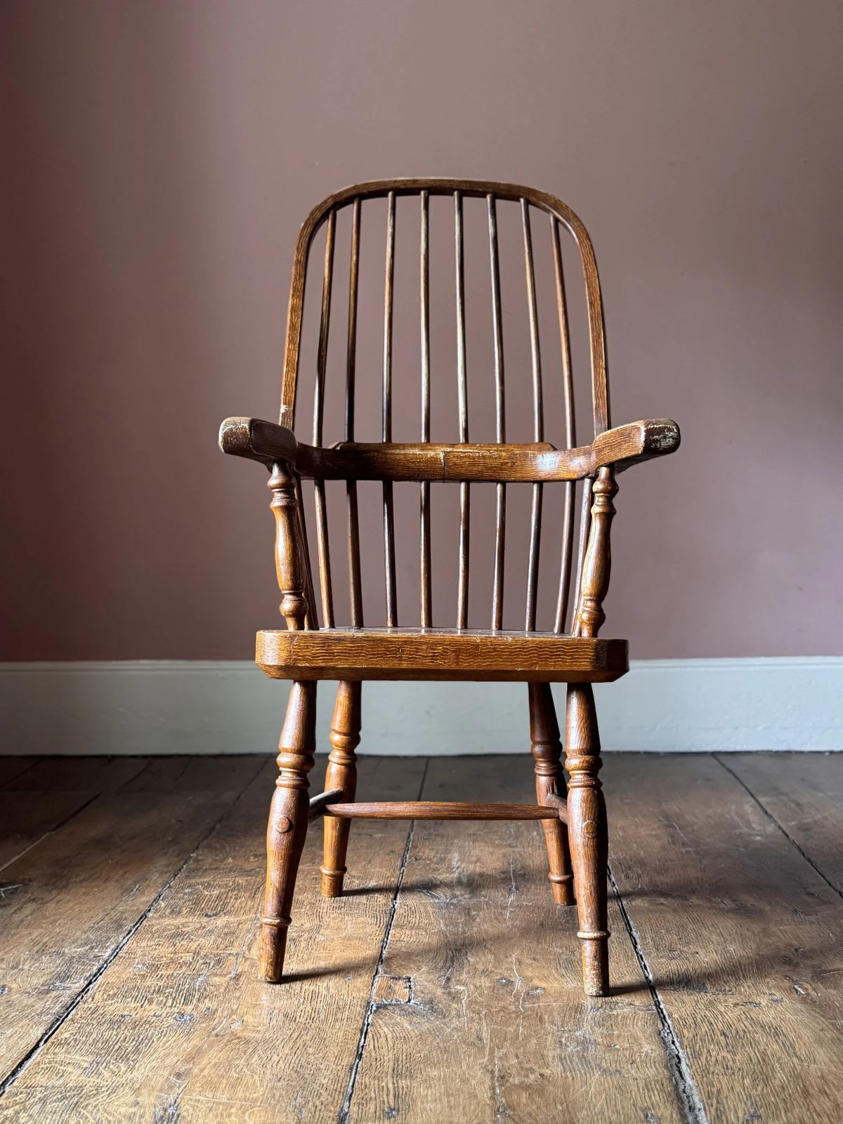 photo for sale 19th Century Welsh Stick Chair With Original Scumble Paint Finish