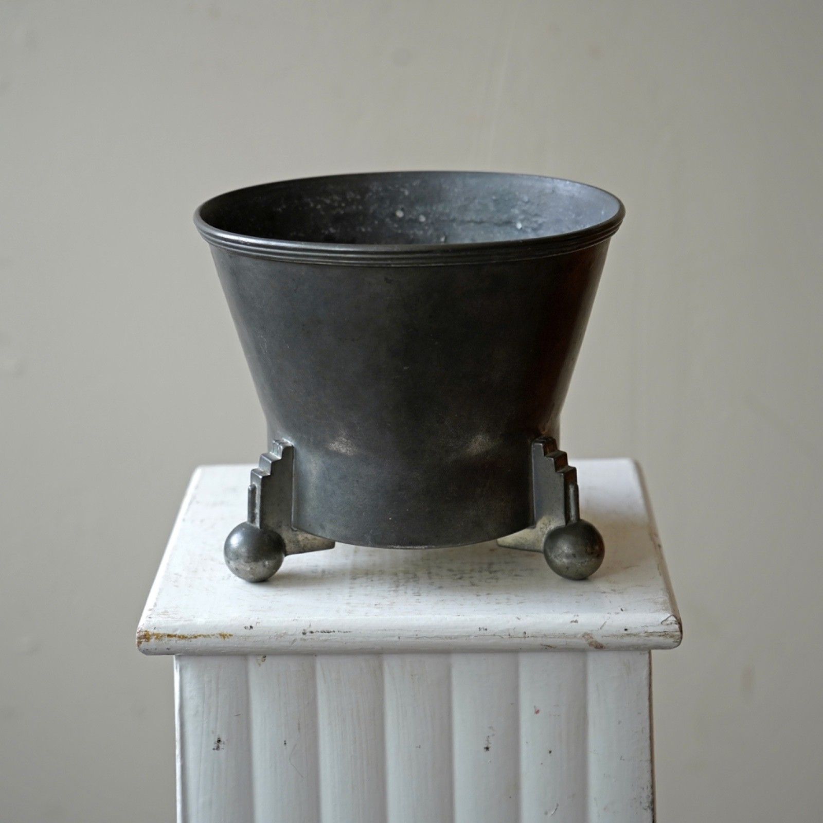 Dutch Art Deco Amsterdam School Pewter Vase By Daalderop, 1920 photo furniture