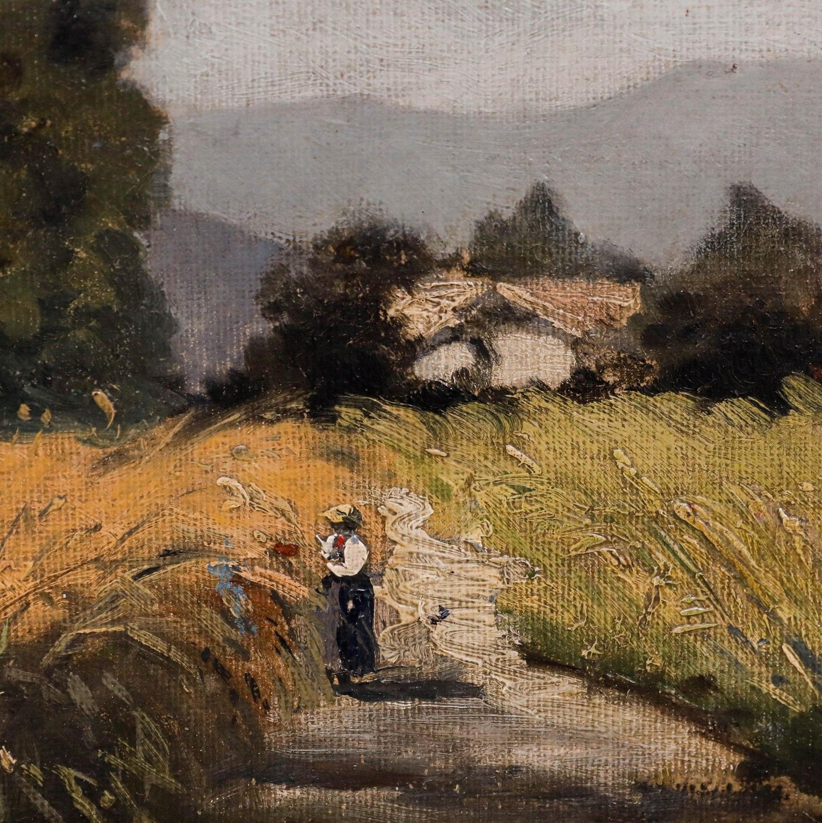 Early 20th Century Oil In The Cornfield photo 295.0