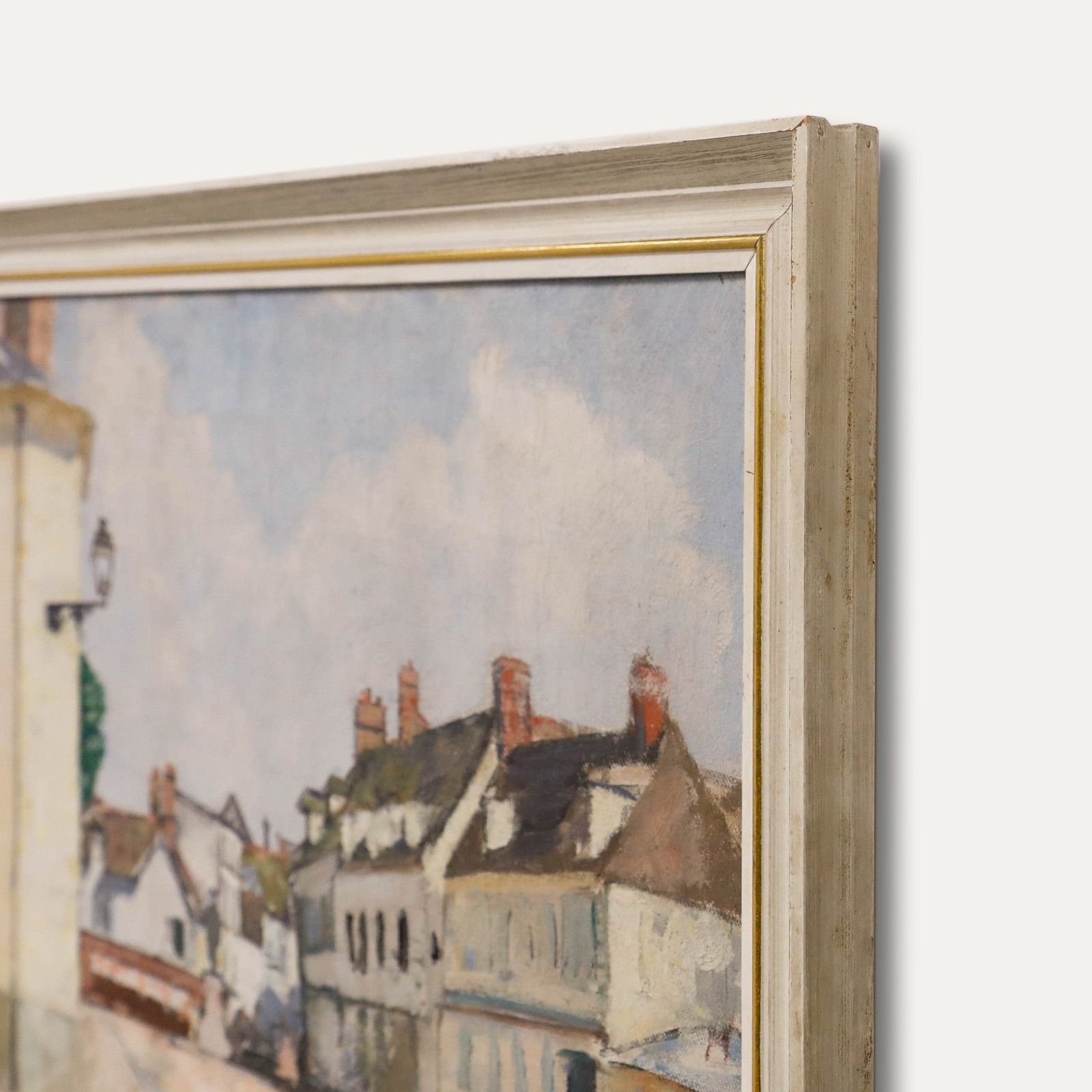 Henry Bishop (1868 1939) Framed Mid 20th Century Oil, A Quiet French Square photo vinterior