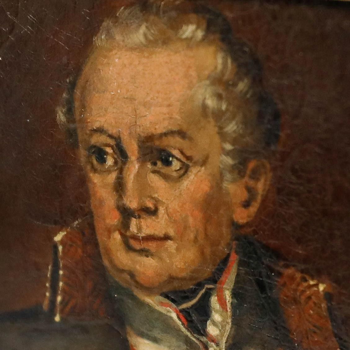 German School Miniature 19th Century Oil, Joseph Radetzky Von Radetz photo vinterior