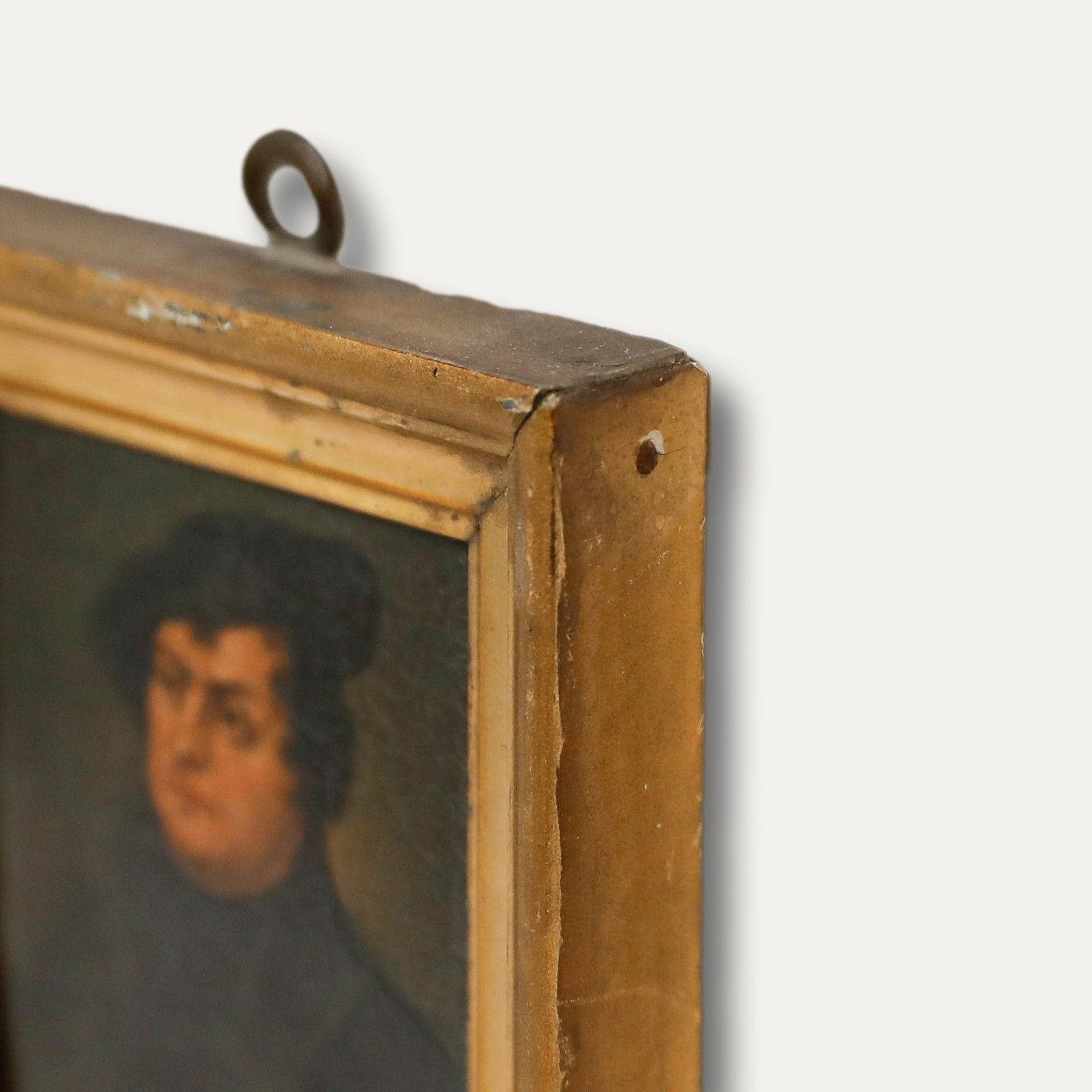 German School Miniature 19th Century Oil, Martin Luther photo vinterior