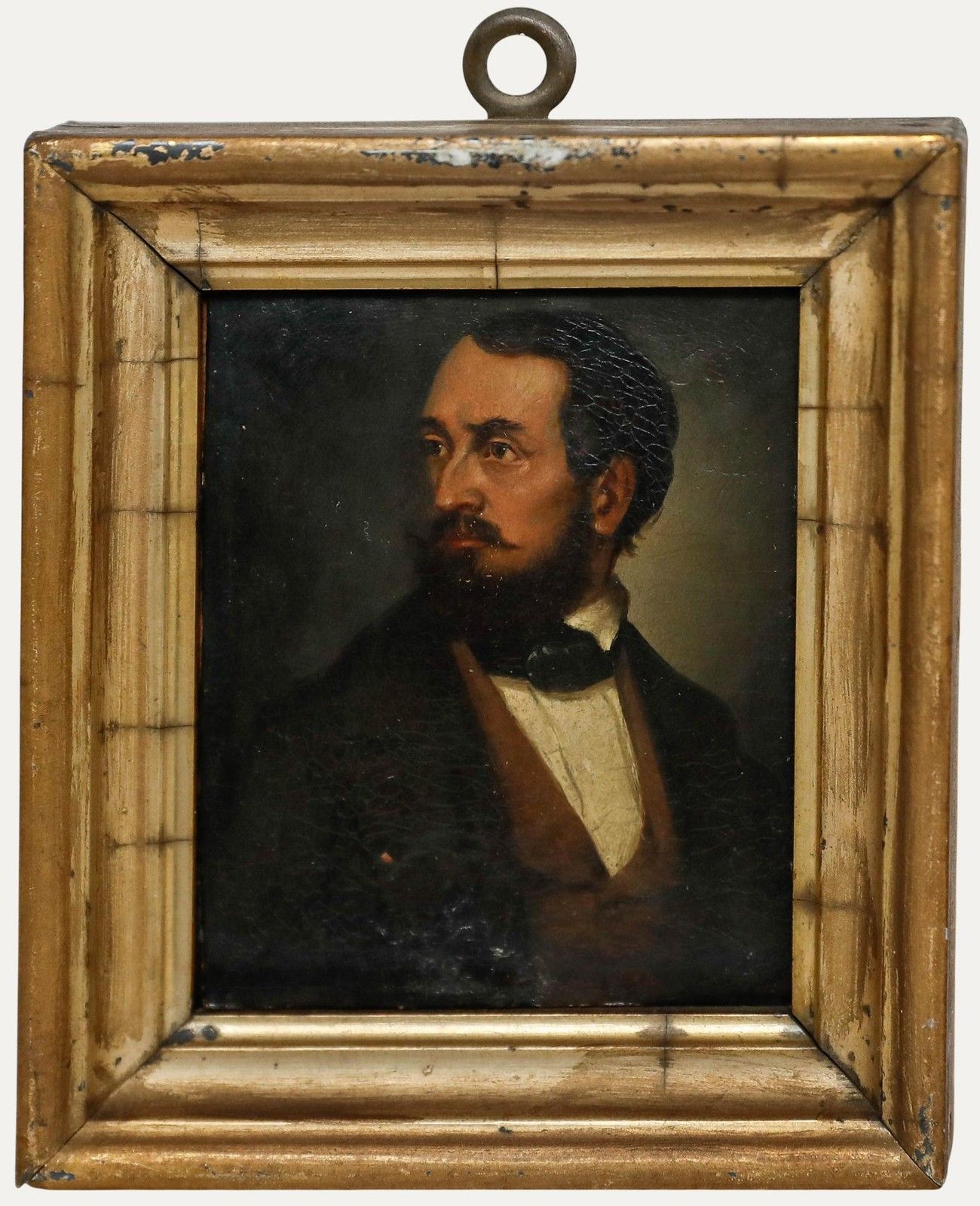 German School Miniature 19th Century Oil, Heinrich Von Treitschke