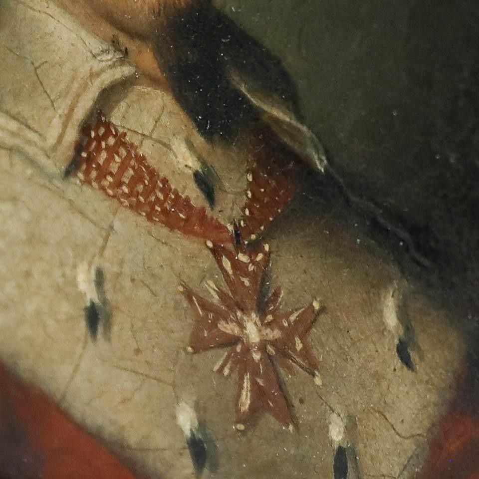German School Miniature 19th Century Oil, Cardinal Richelieu photo vinterior
