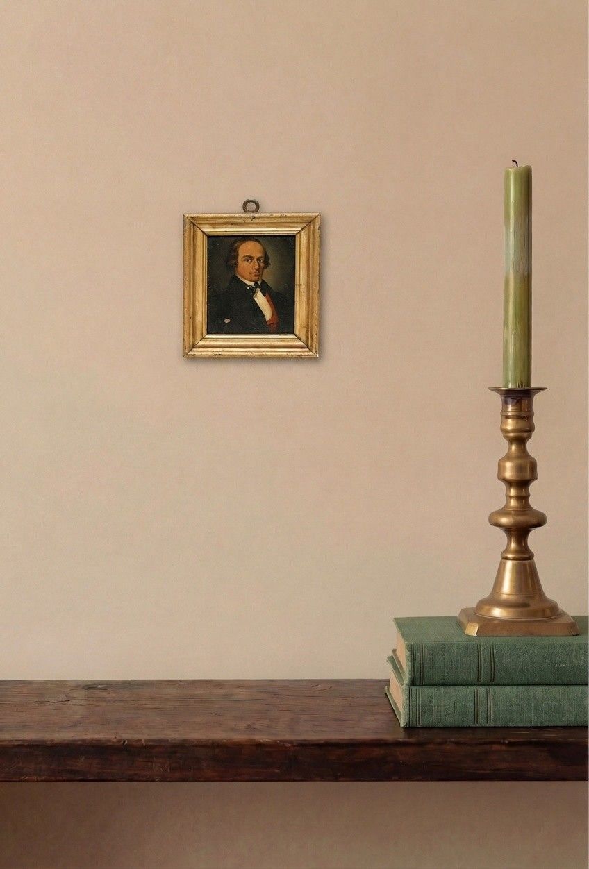 German School Miniature 19th Century Oil, Isambard Kingdom Brunel photo for sale