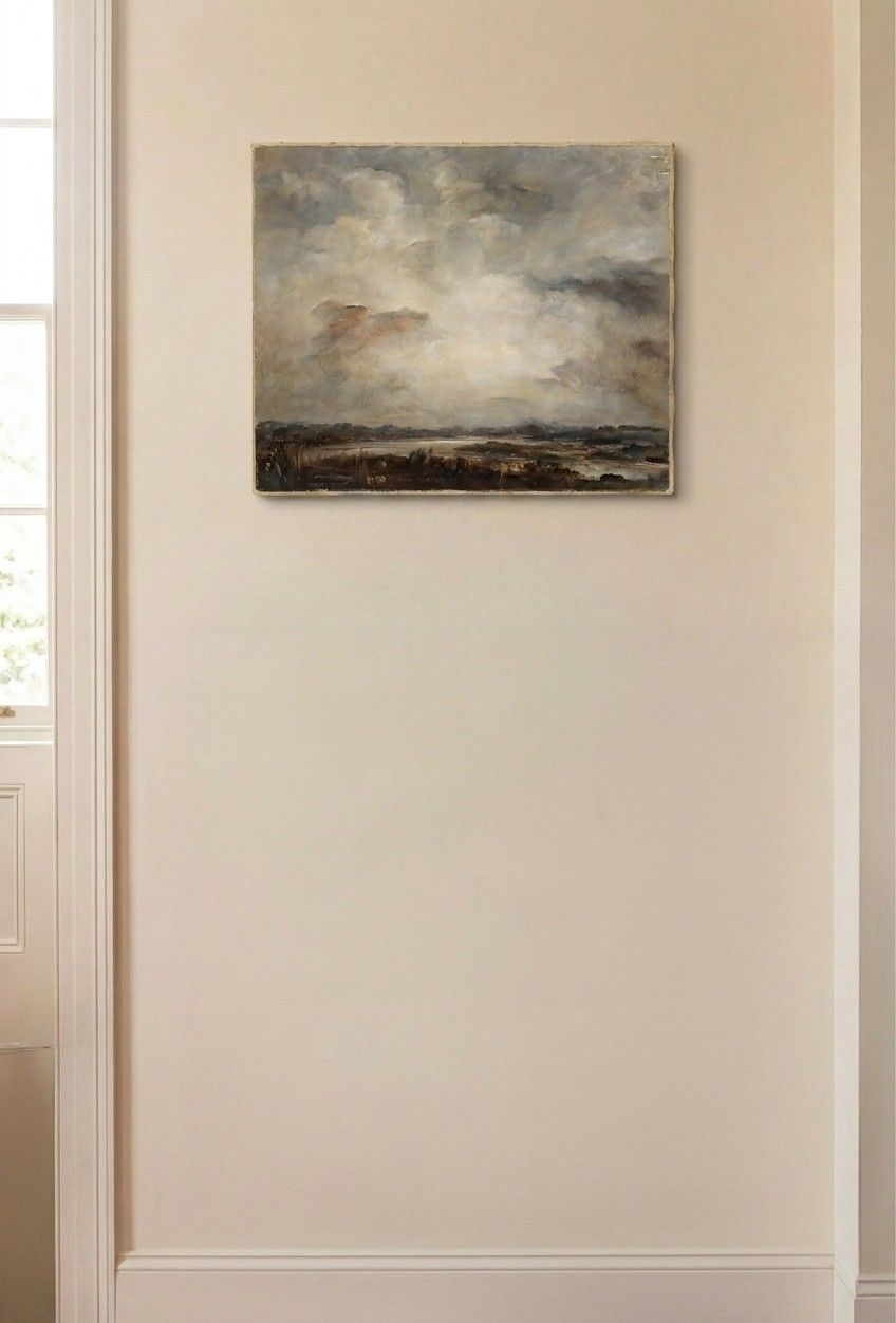 Manner Of J.M.W. Turner Late 19th Century Oil, Rain Over The Marshlands photo for sale