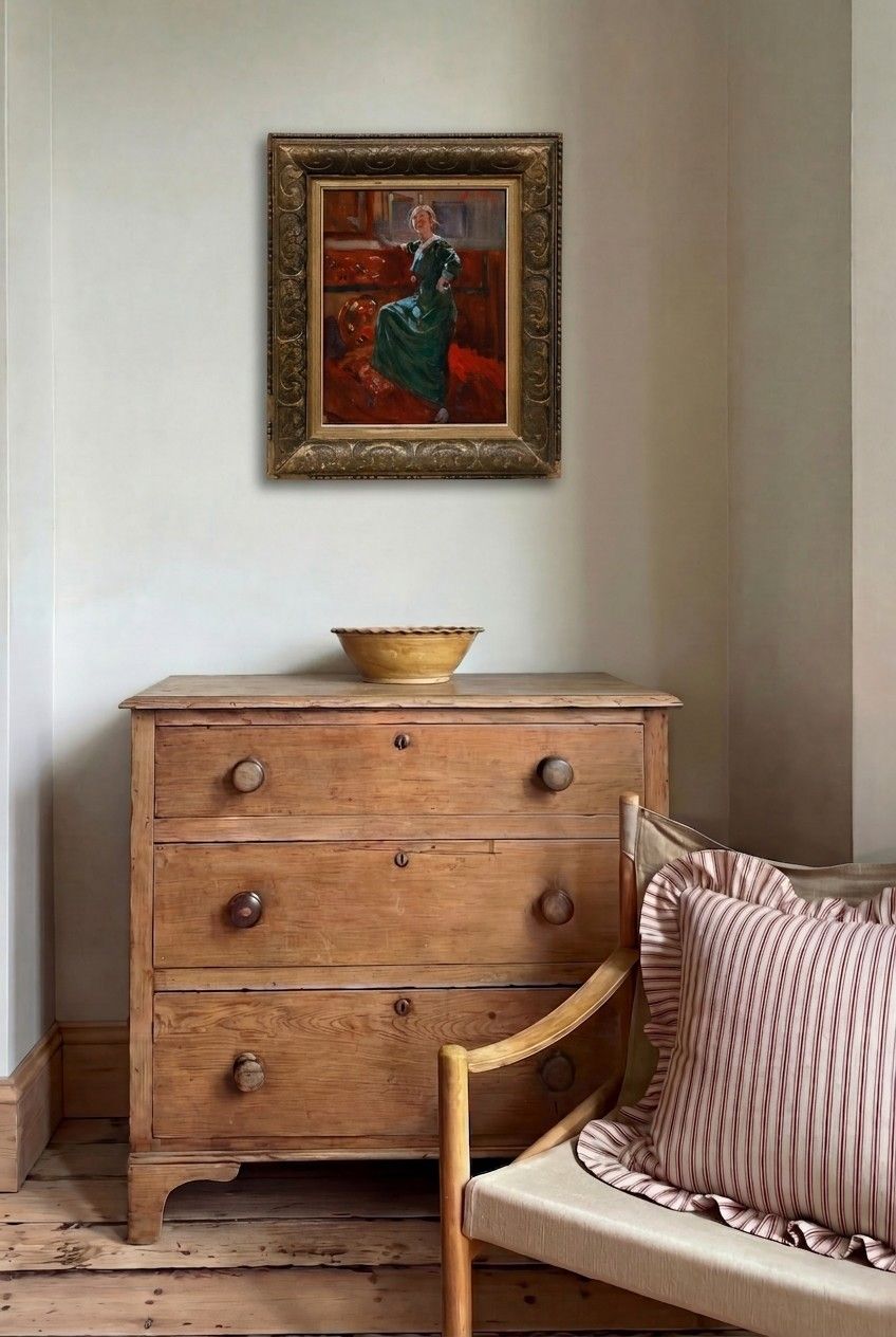 William Mainwaring Palin (1862 1947) Framed Oil, Portrait Of Edith Sitwell photo for sale