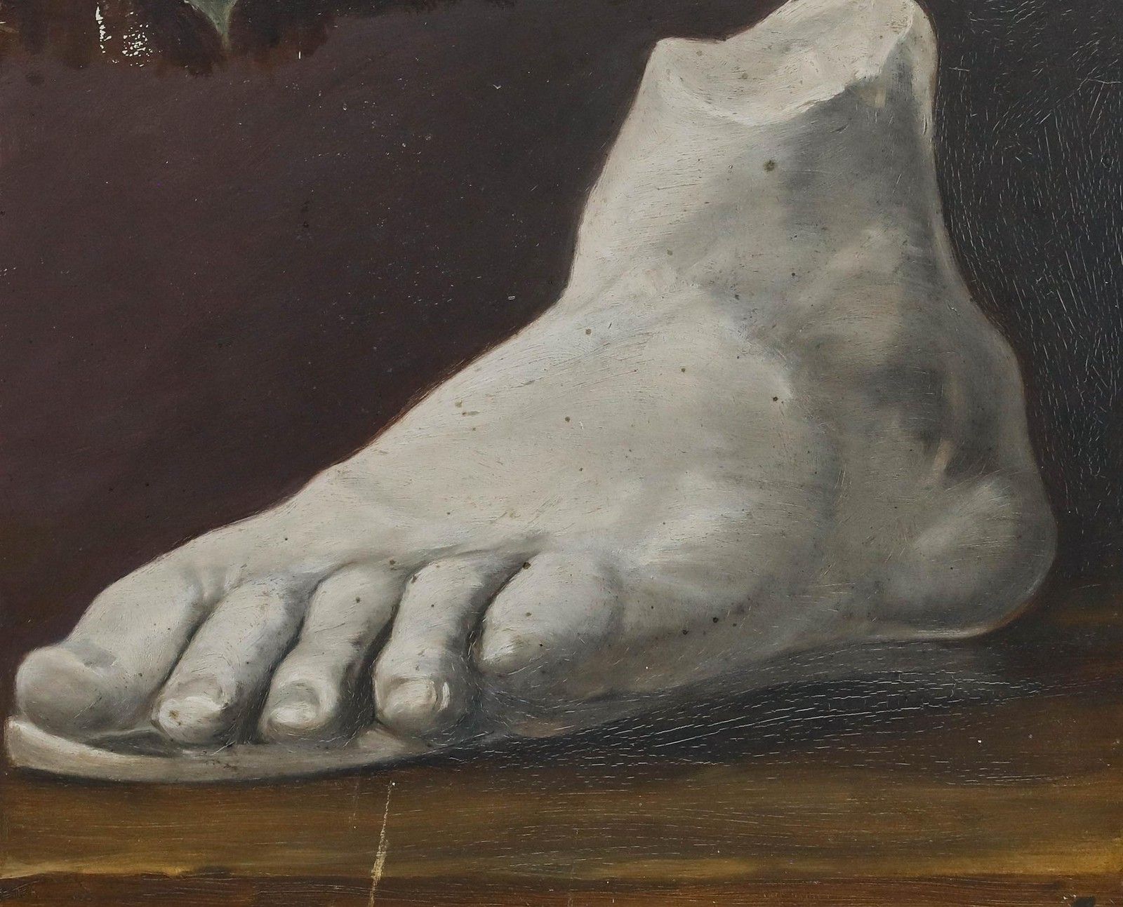 E. Gaubert Late 19th Century Oil, Study Of A Marble Foot photo furniture