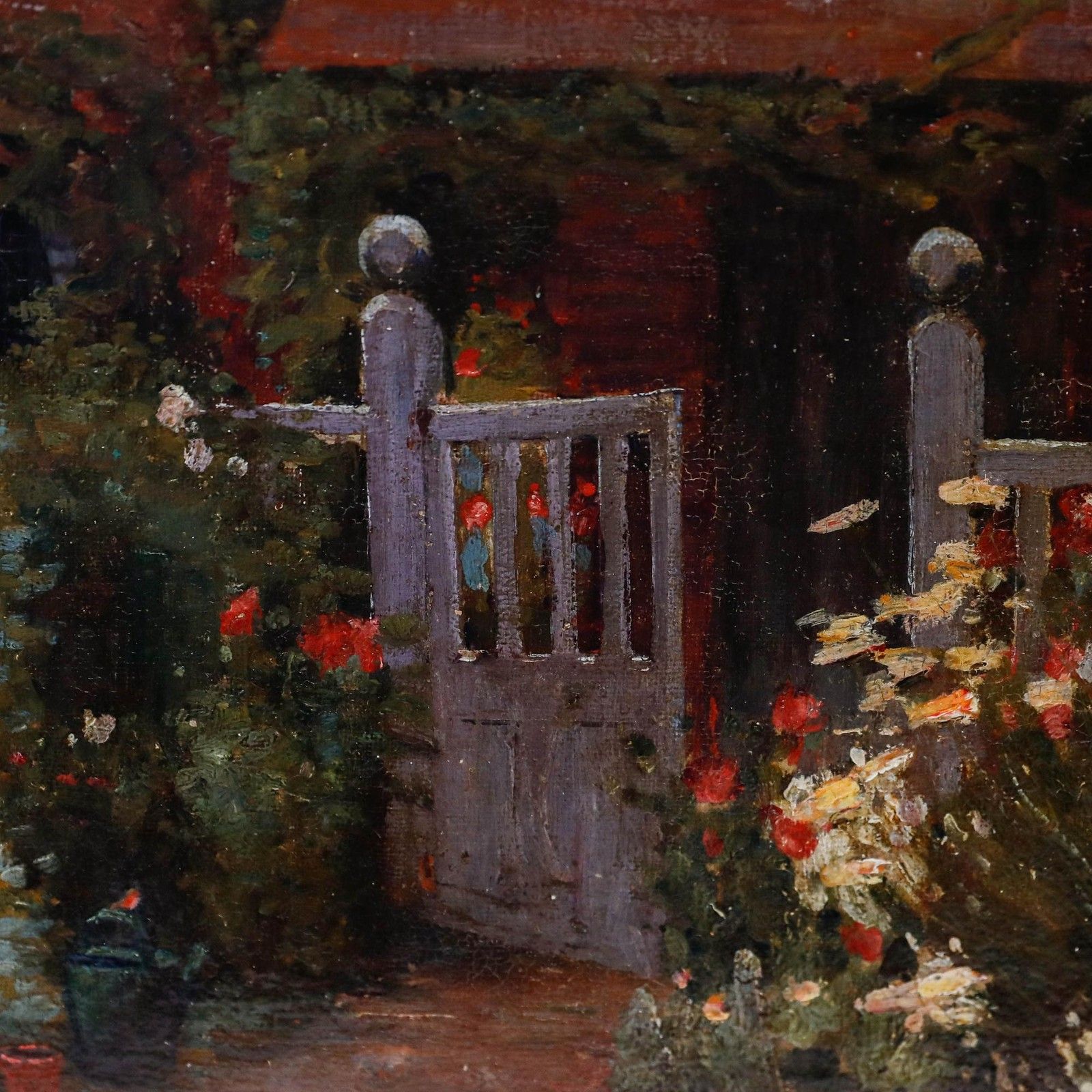 Martin Brydon Bruce Framed Late 19th Century Oil, The Cottage Gate photo vinterior