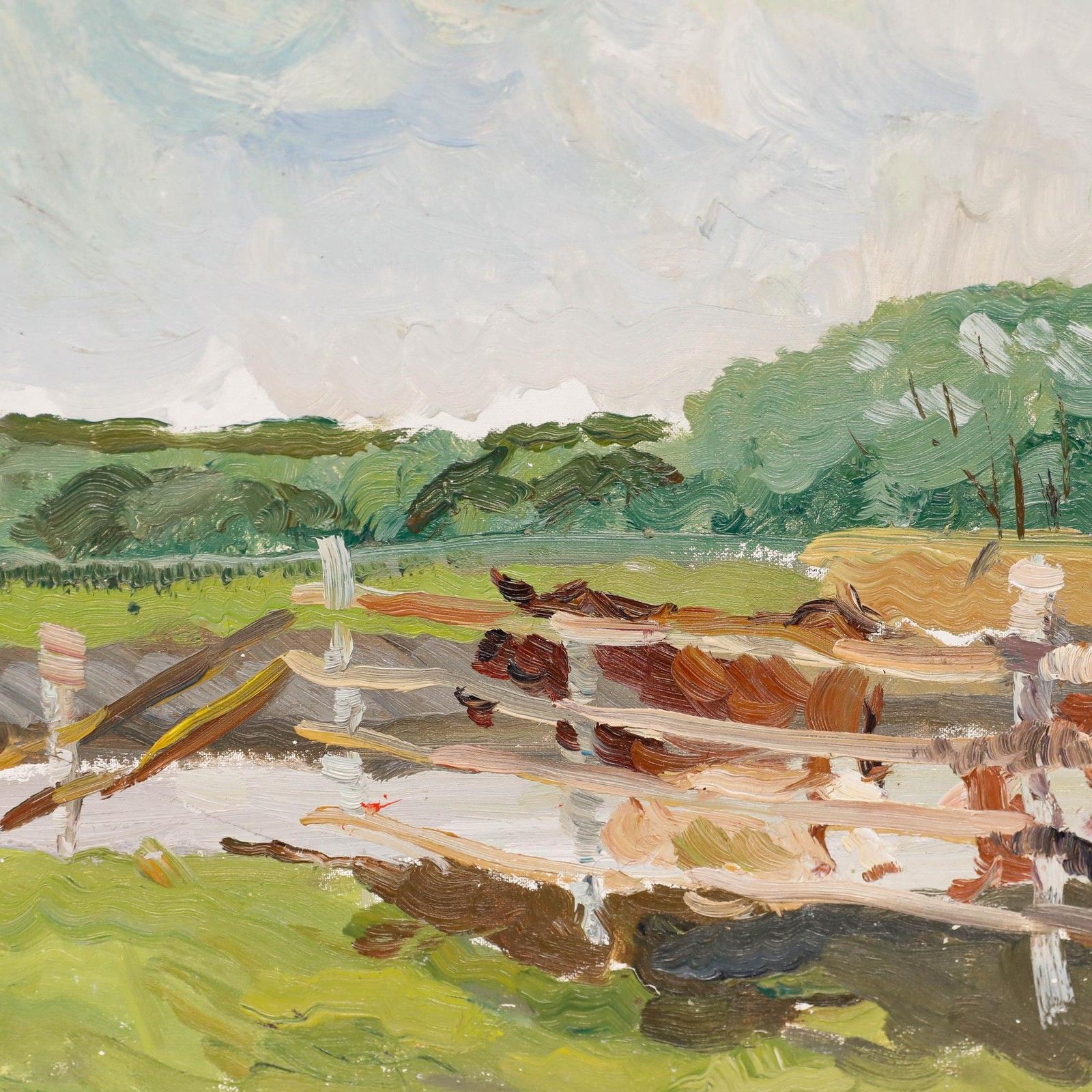 Ludmila Zakharova (B.1951) Framed Oil, Summer Landscape With Horses photo 325.0
