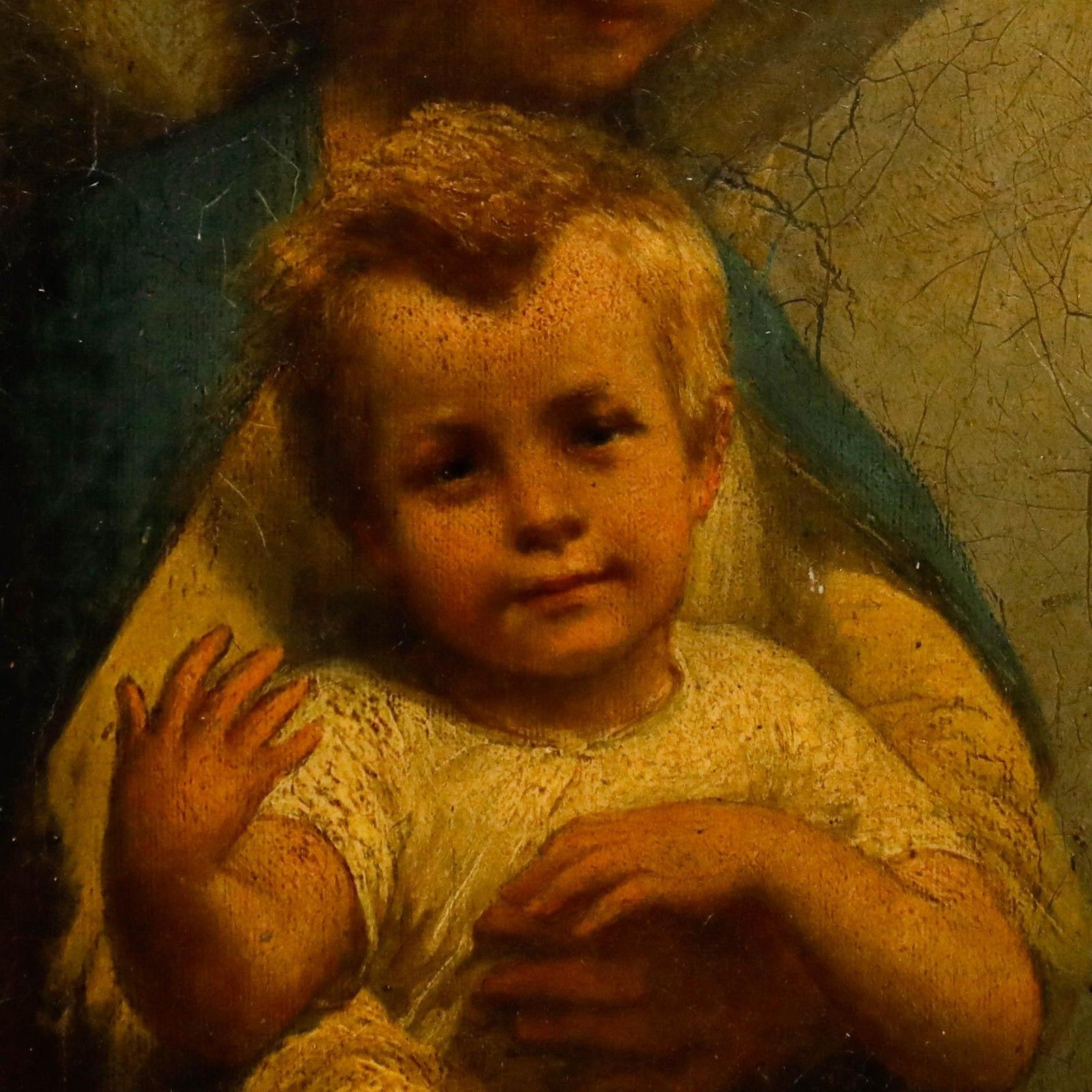 Fine 19th Century Oil The Guardian Angel photo 1250.0