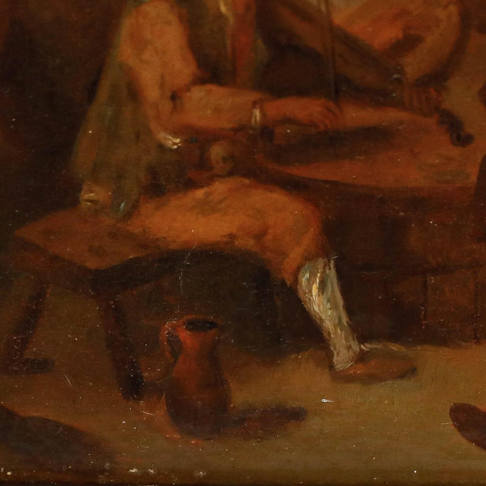 Framed 18th Century Oil Fiddlers At The Pub photo 450.0