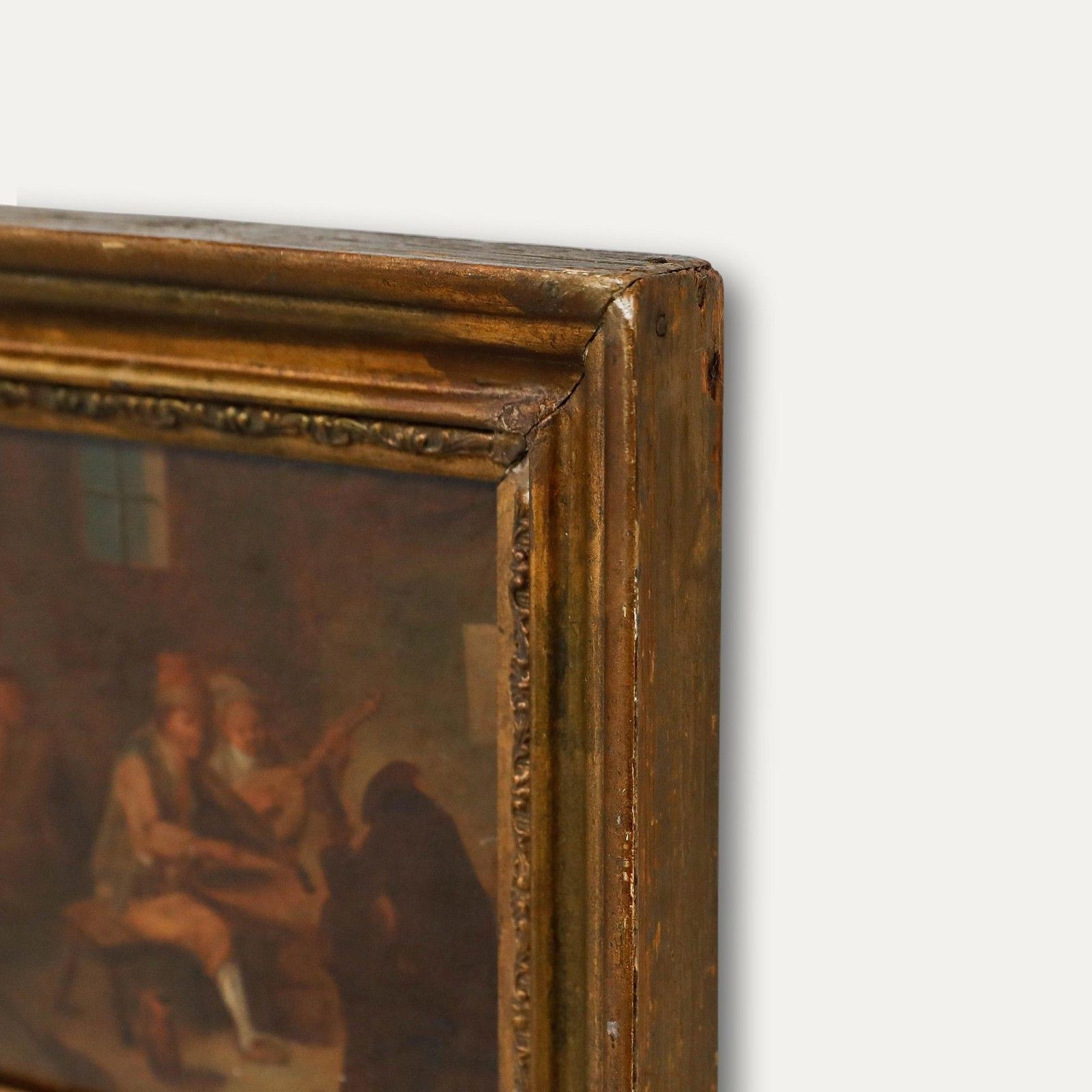 Framed 18th Century Oil Fiddlers At The Pub photo vinterior