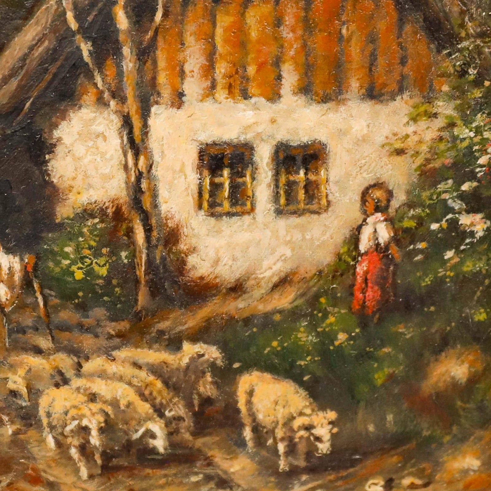 Heuberger Framed Late 19th Century Oil, Meeting The Shepherd photo 250.0
