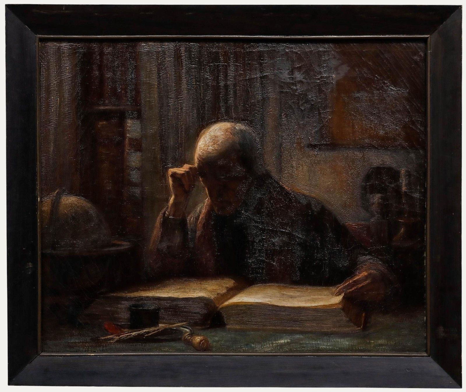 Gerke Henkes (1844 1927) Dutch School Late 19th Century Oil, The Scholar