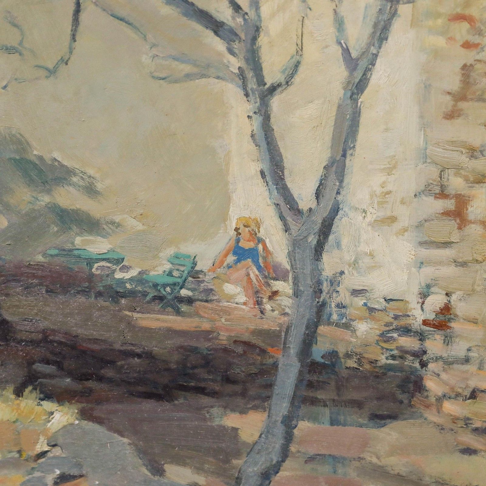 Bob Buys (1912 1970) 1966 Oil, Sitting In The Sun photo 450.0