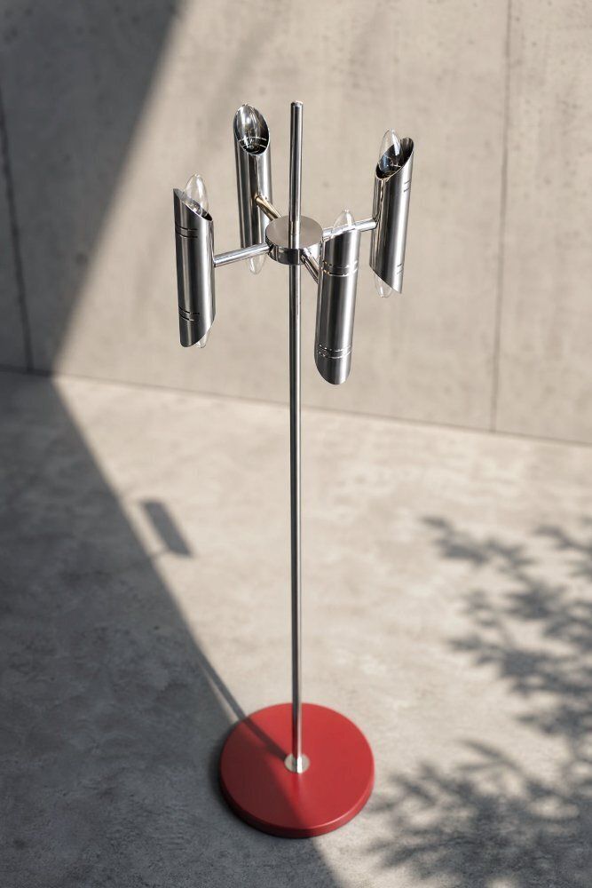 Mid-Century Italiaans Modern Space Age Chromen Vloerlamp, jaren 1960 photo buy