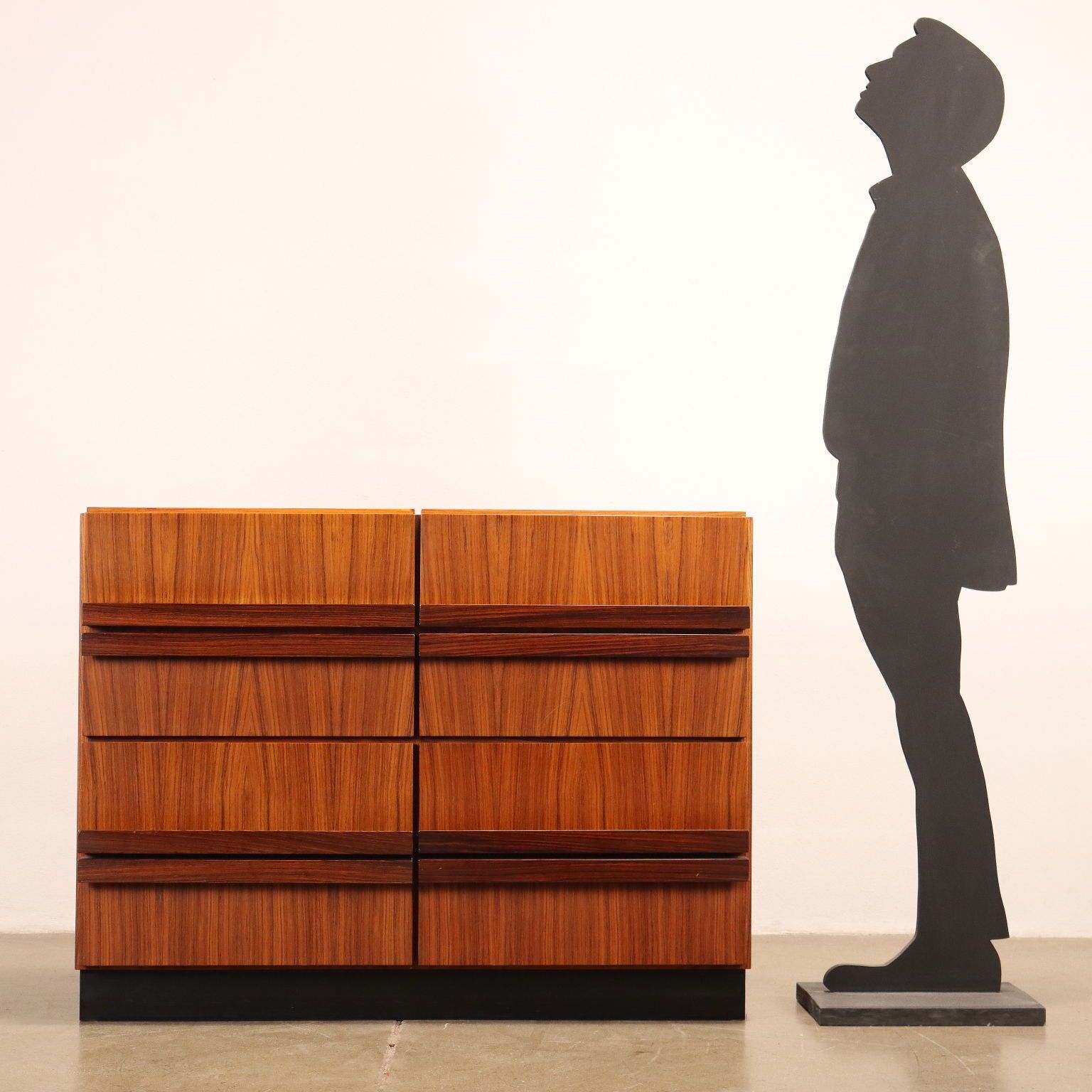 Vintage Cabinet Exotic Wood Veneer Italy 1960s photo for sale