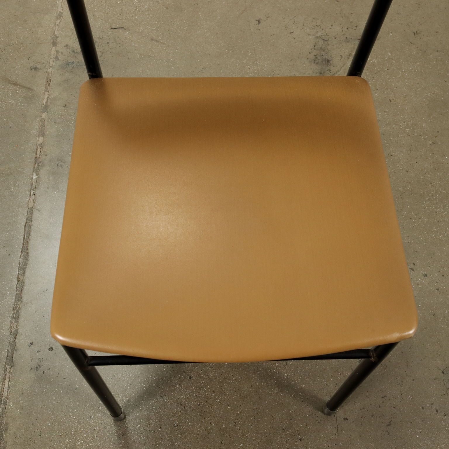 Vintage 1960s Chairs Enamelled Metal Leatherette Foam Upholstery photo 170.0