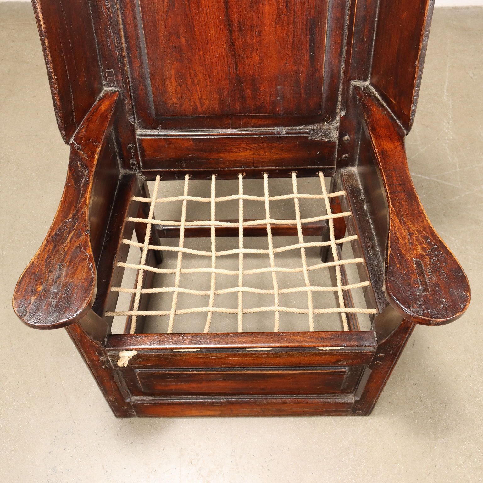 Antique Armchair Carved Oak Wood England XIX Century photo vinterior