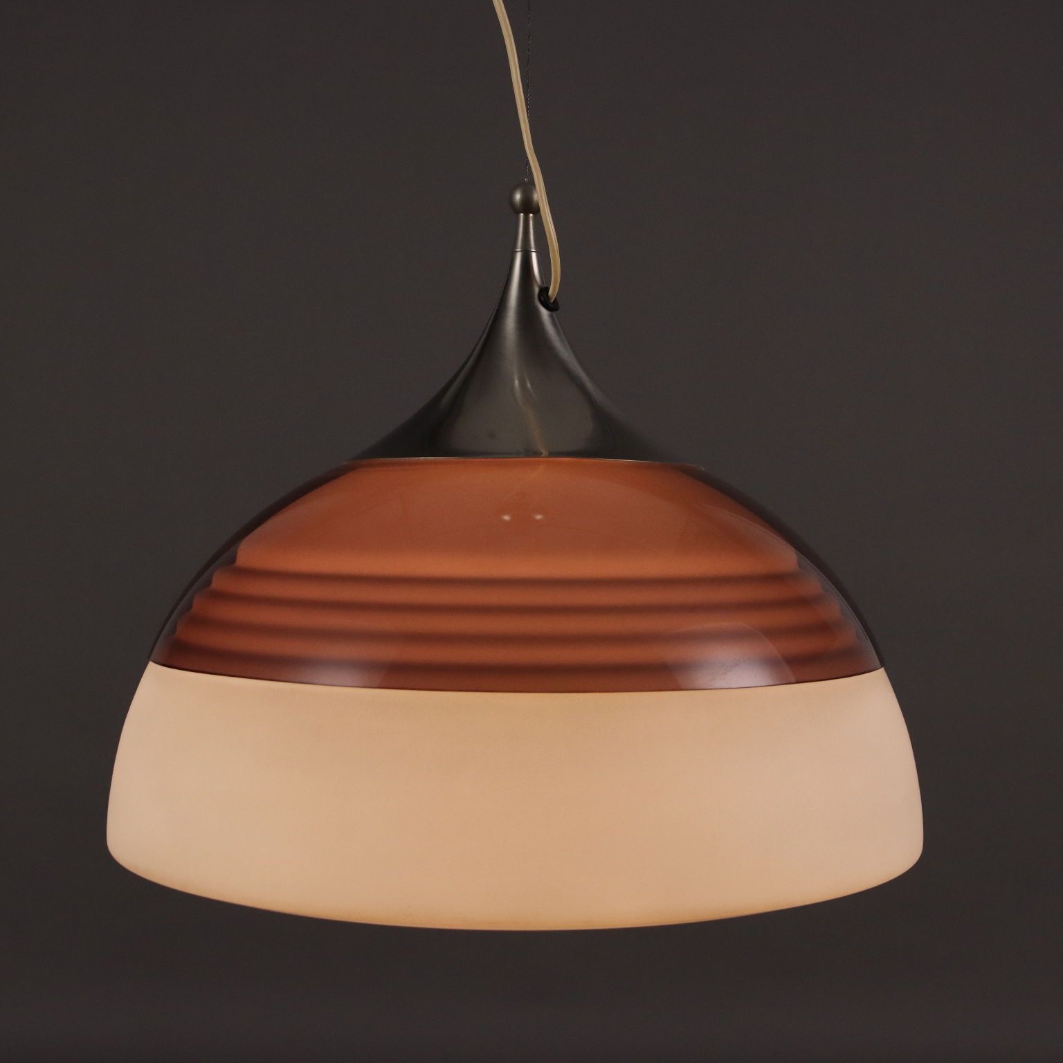 Stilnovo Ceiling Lamp Vintage Aluminium Plastic 1960s photo for sale