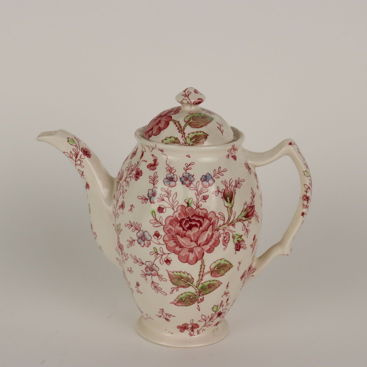 Service à café d'époque en porcelaine Johnson Bros. Rose Chintz '900 photo for sale