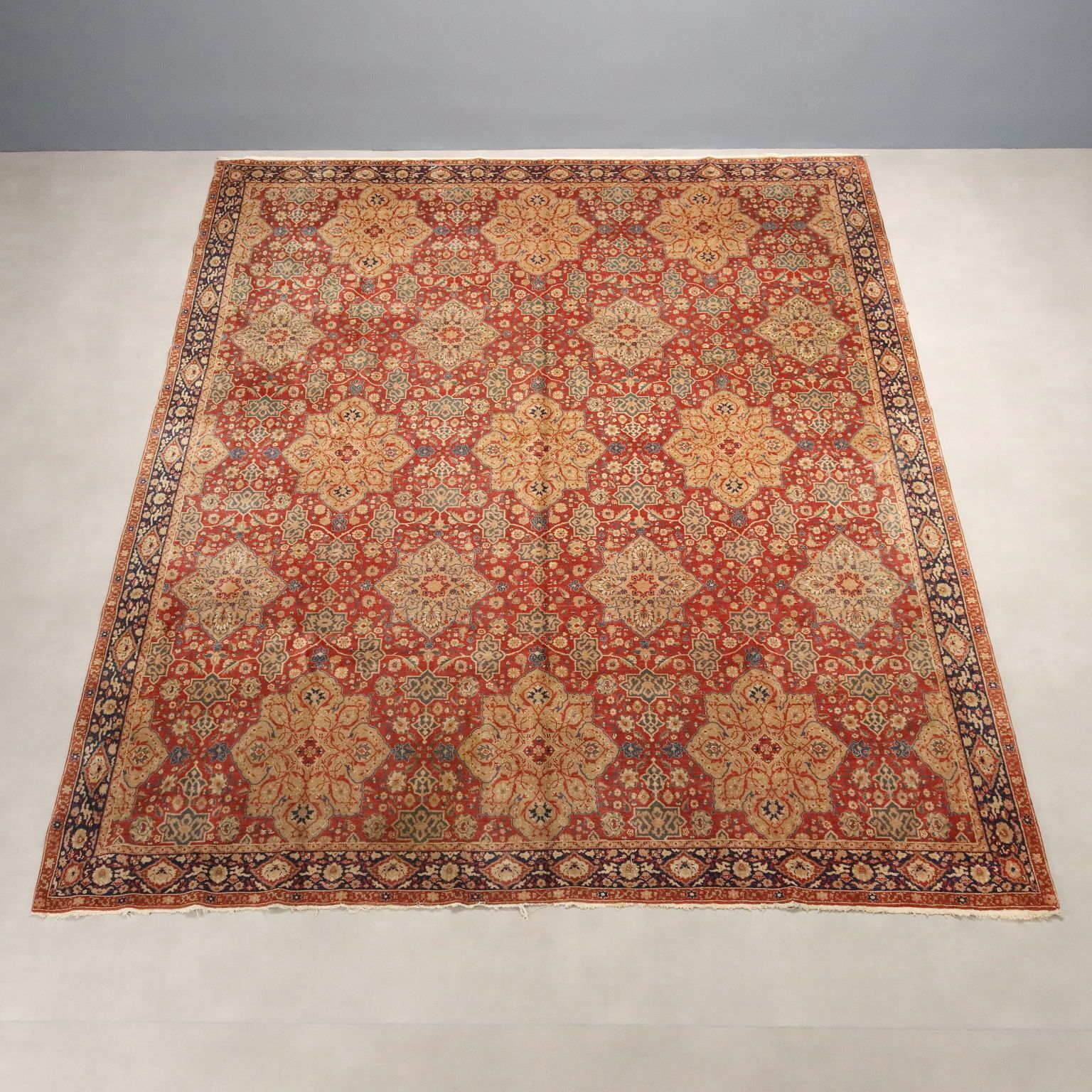 Antique Sivas Carpet Cotton Wool Thin Knot Turkey 142 X 102 In photo for sale