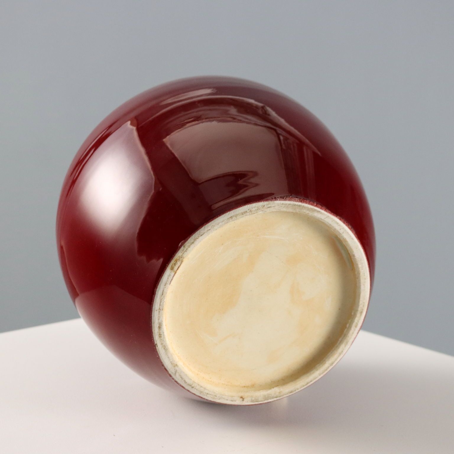 Antique Potiche Porcelain Red Ritual China XX Century photo vinterior