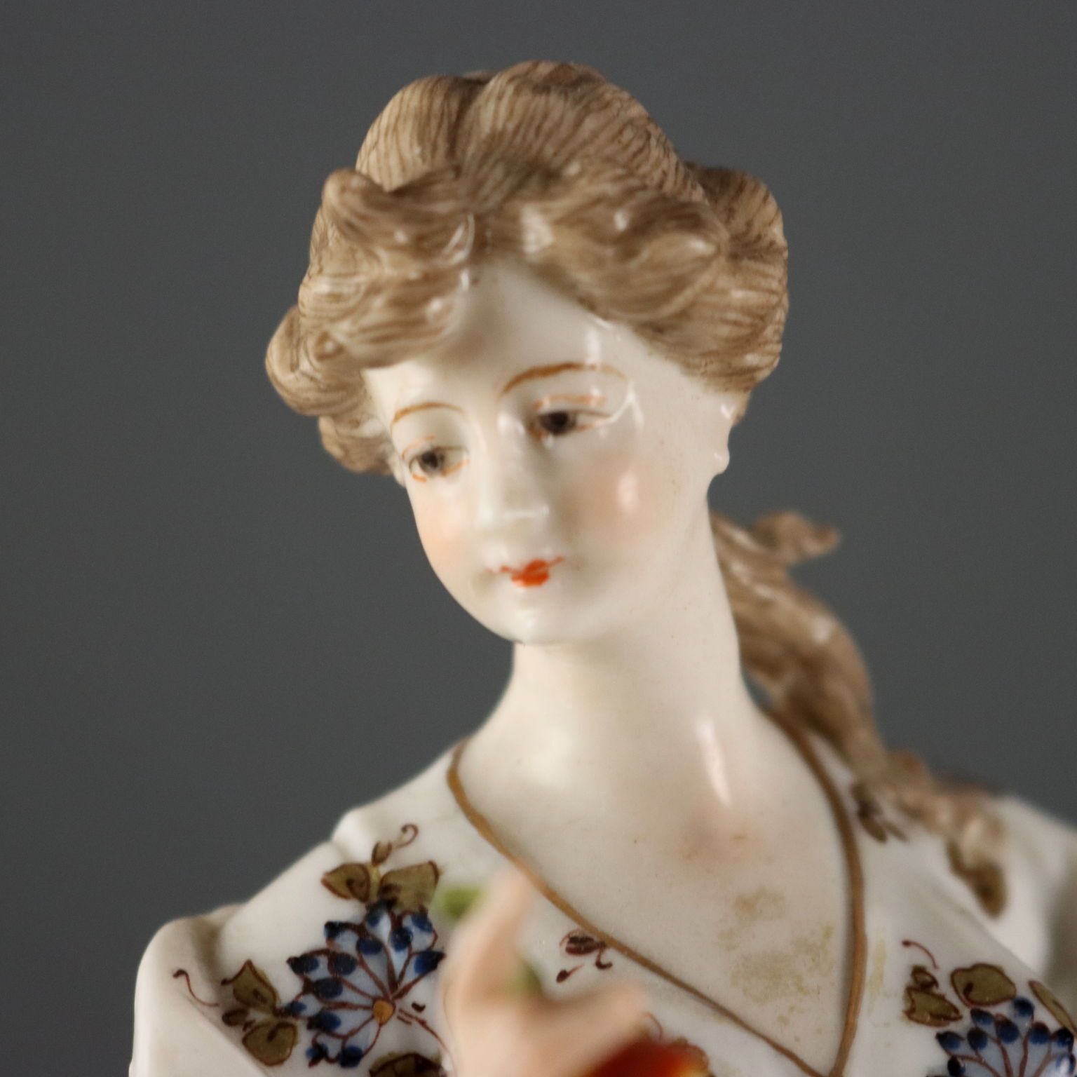 Antique Figurine Ludwigsburg Porcelain Germany XIX Century photo vinterior