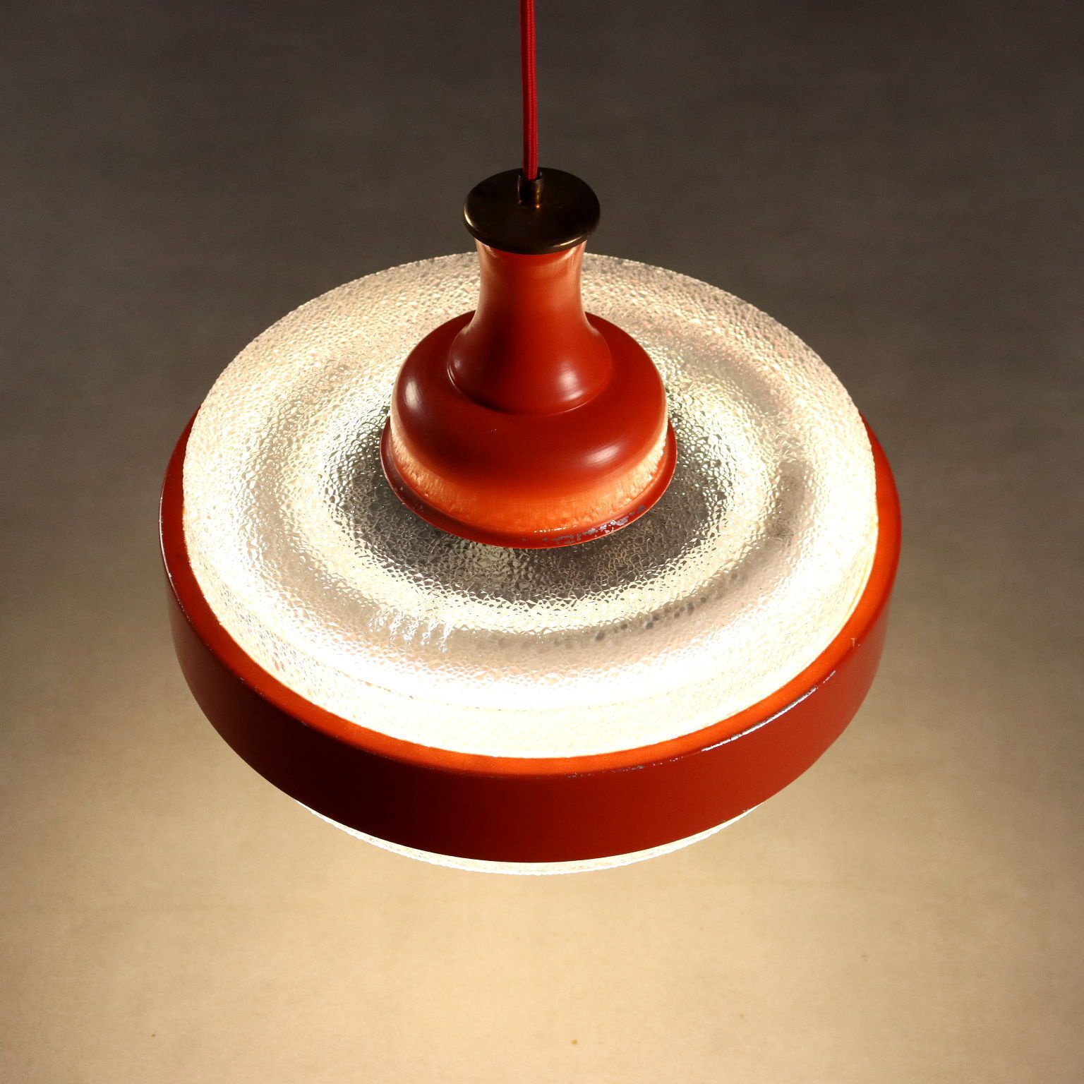 Lustre vintage en aluminium, design italien, années 1960-1970 photo for sale
