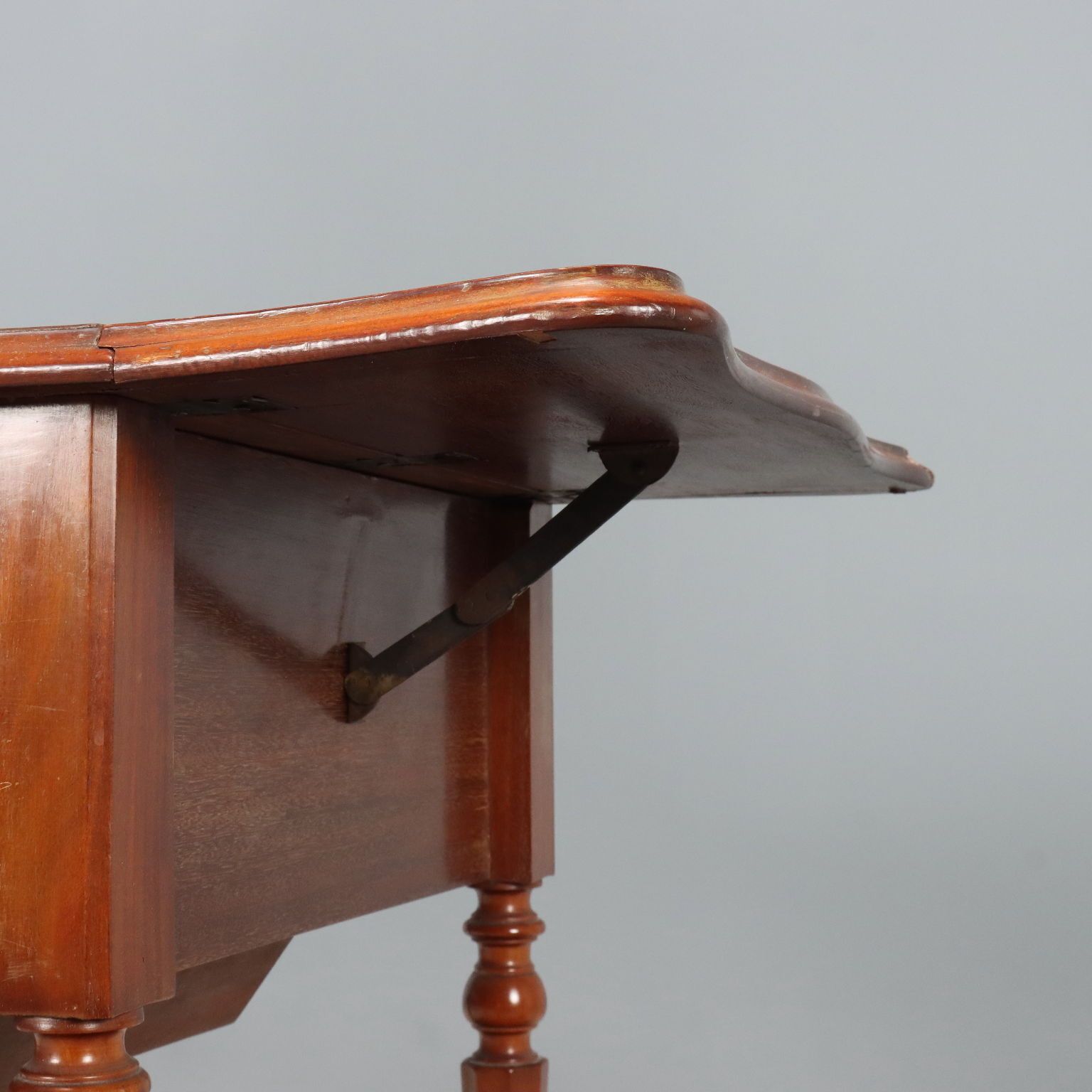 Furniture Antique Working Table Mahogany Veneer Italy XIX Century photo