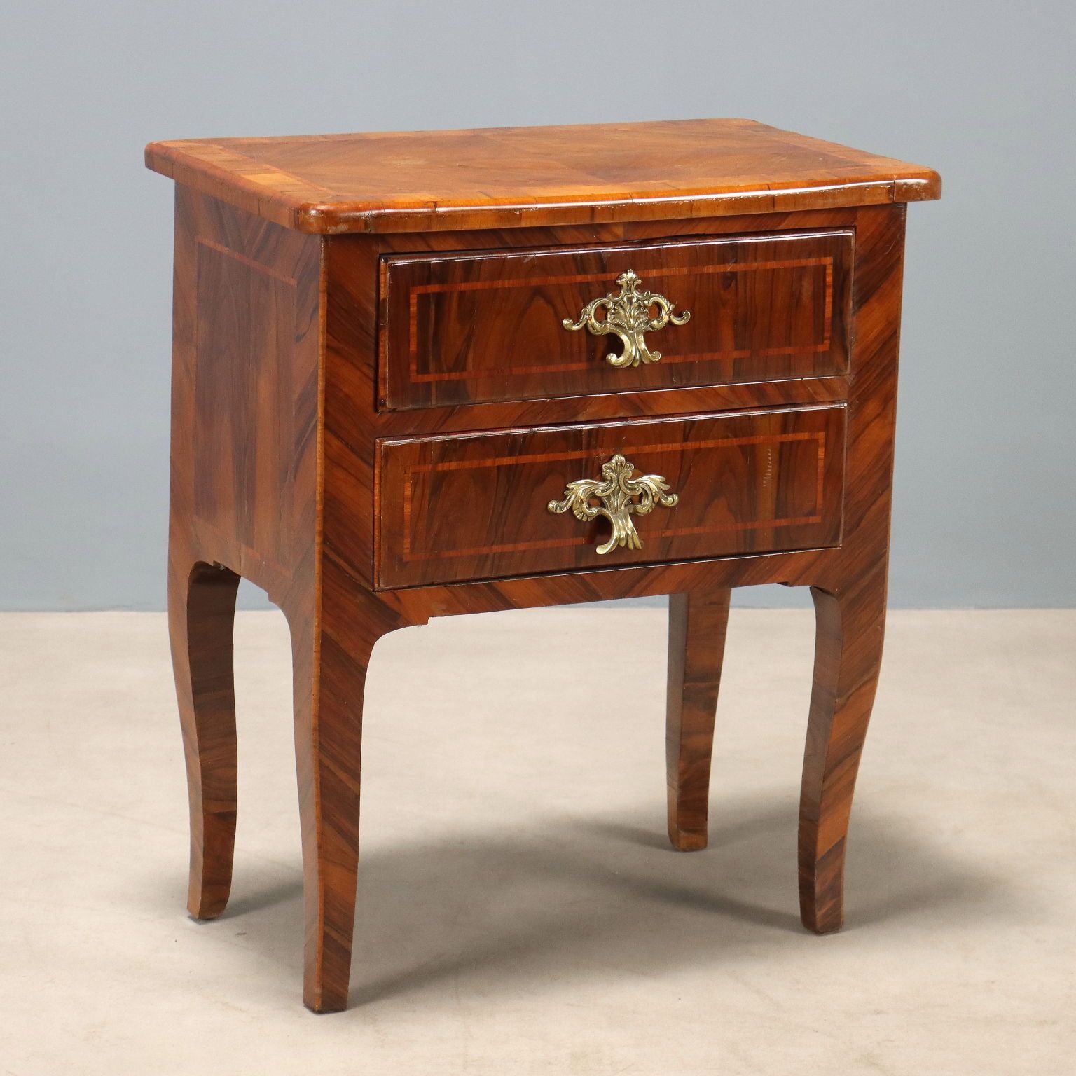 Antique Bedside Table Baroque Bois De Rose XVIII Century