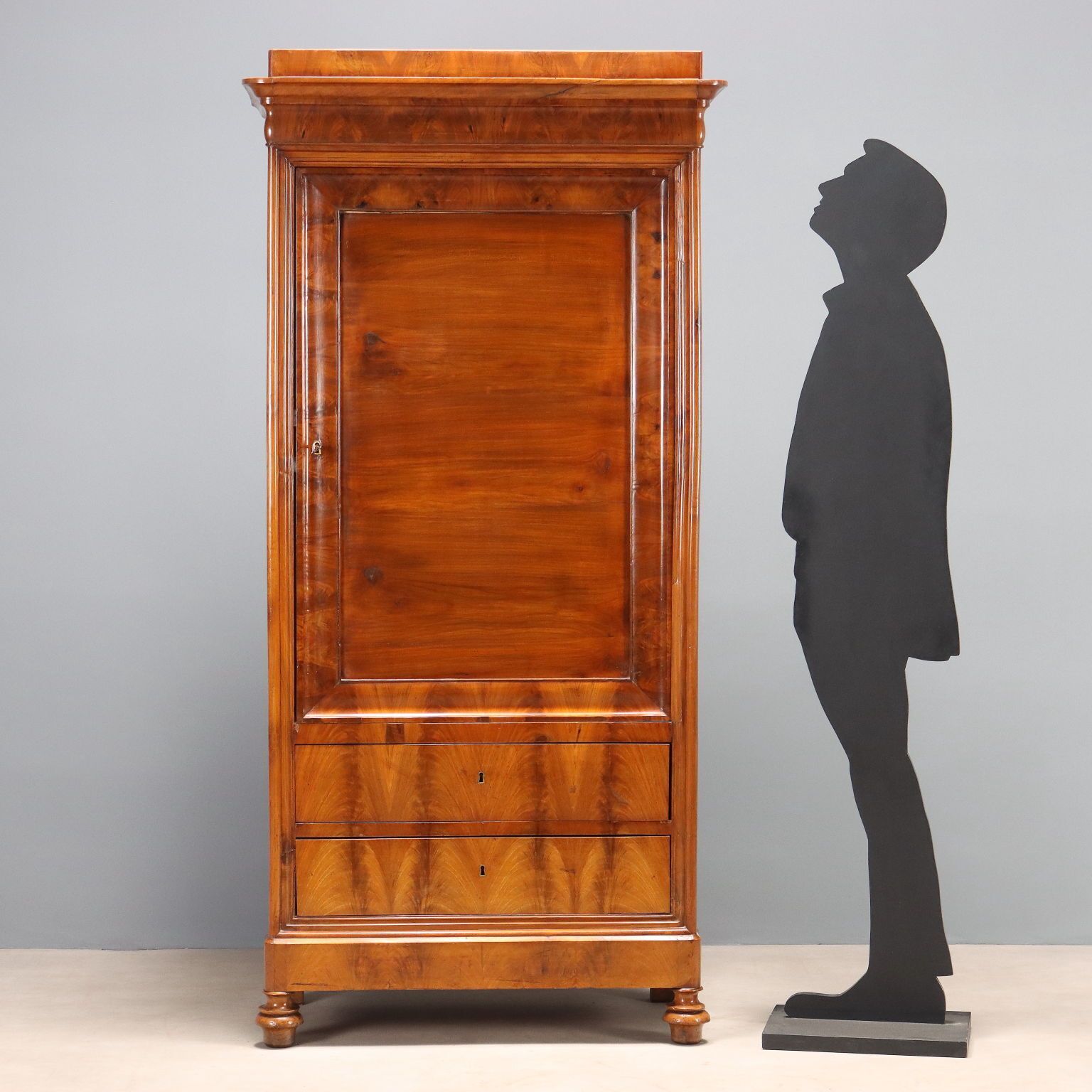 Antique Wardrobe Charles X Mahogany Italy XIX Century photo for sale