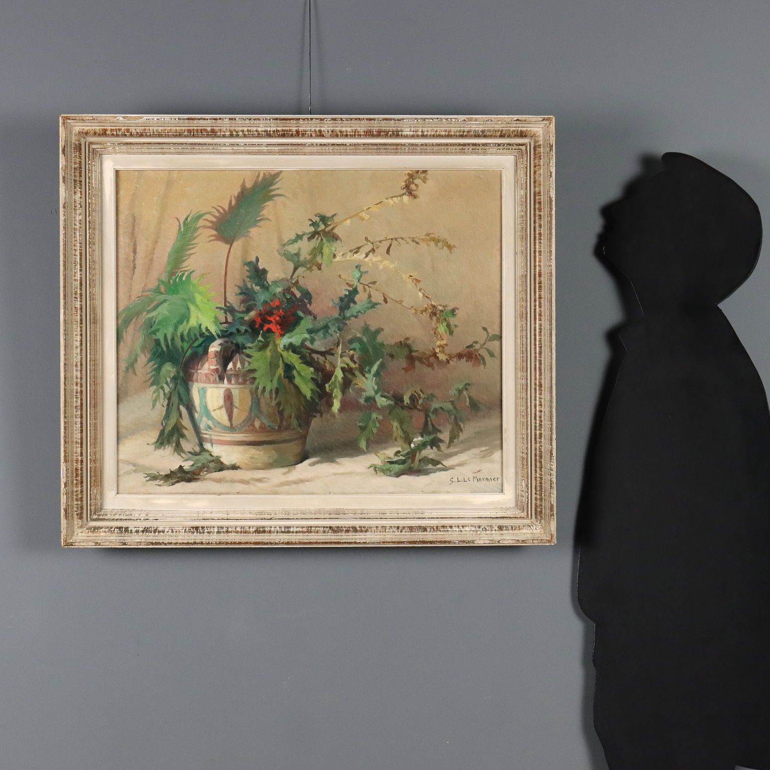 Modern Painting Signed Gaston Louis Le Monnier Oil On Canvas '900 photo furniture