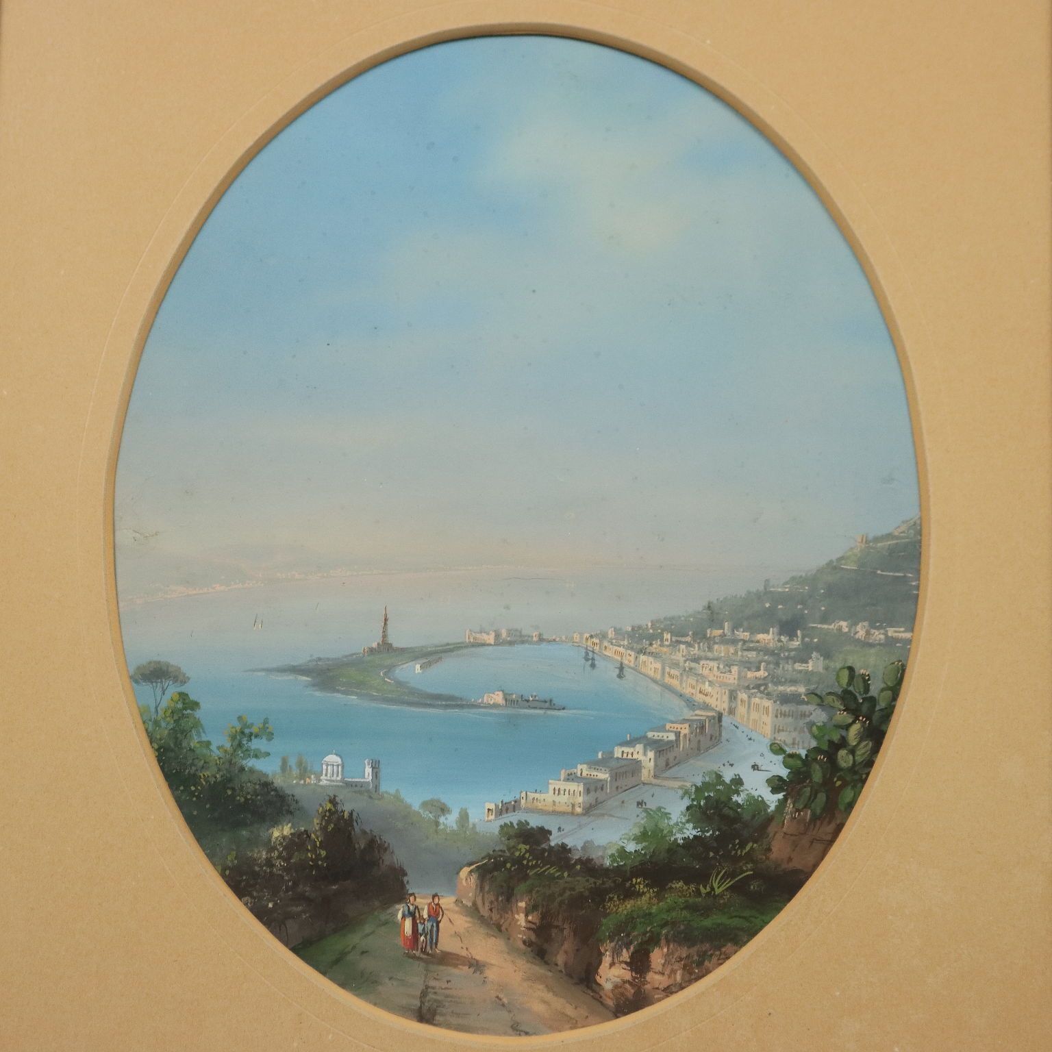 Peinture moderne, Aperçu de mer, tempera sur carton, XXe siècle photo for sale