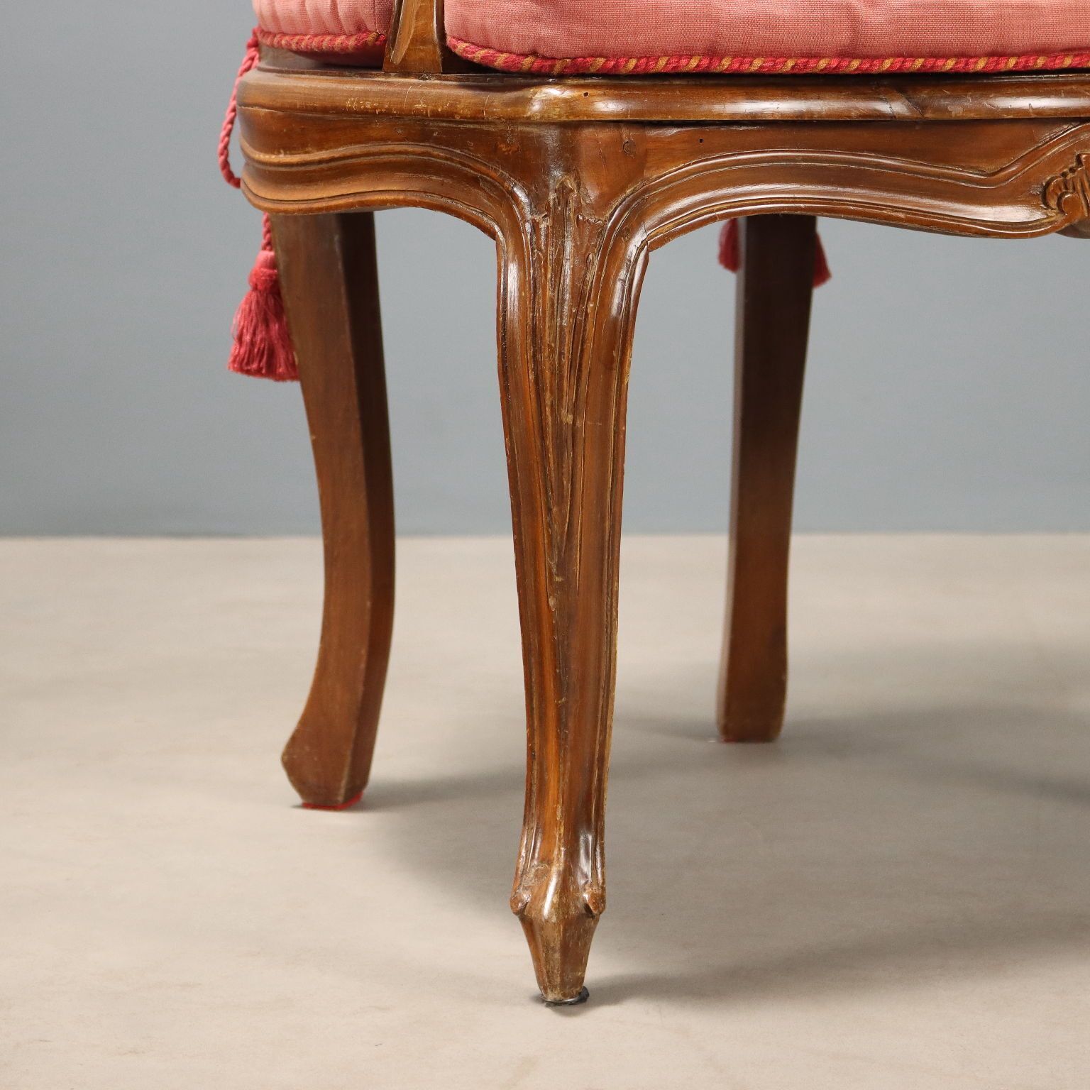 Fauteuils de style baroque en noyer et tissu, XIXe siècle photo vinterior