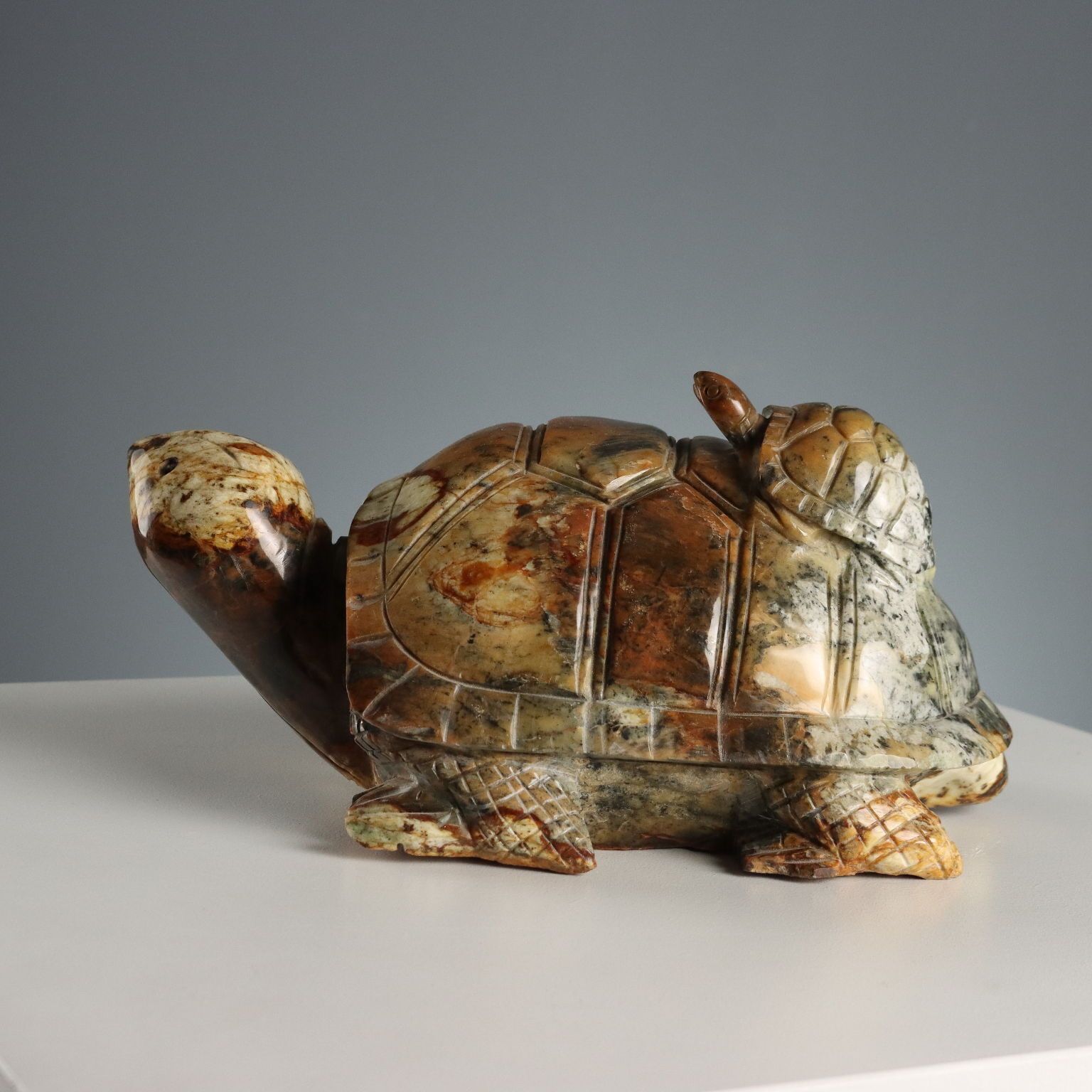 photo for sale Modern Sculpture Turtle Hard Stone Italy XX Century