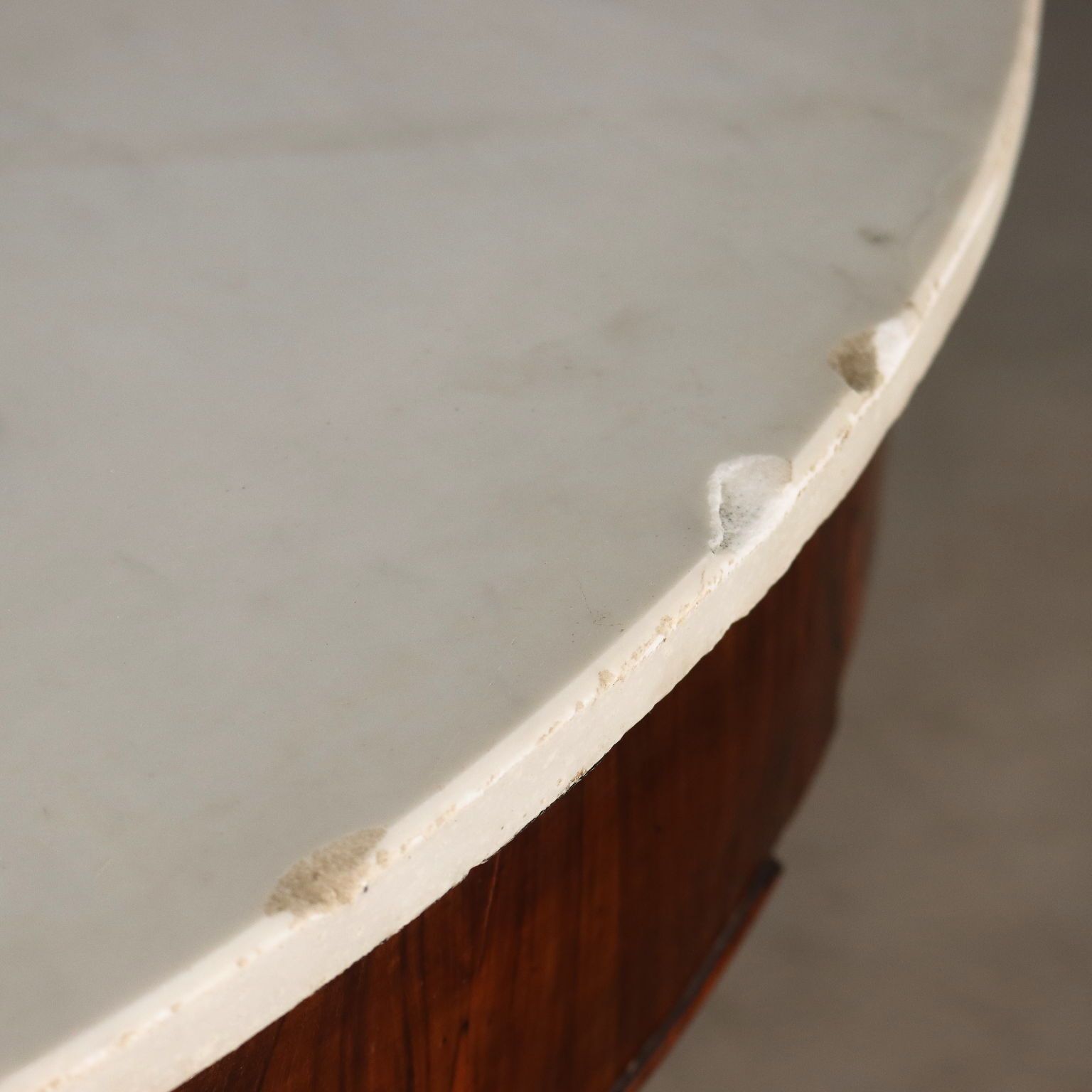1490.0 Antique Table Louis Philippe Walnut Marble Italy XIX Century photo