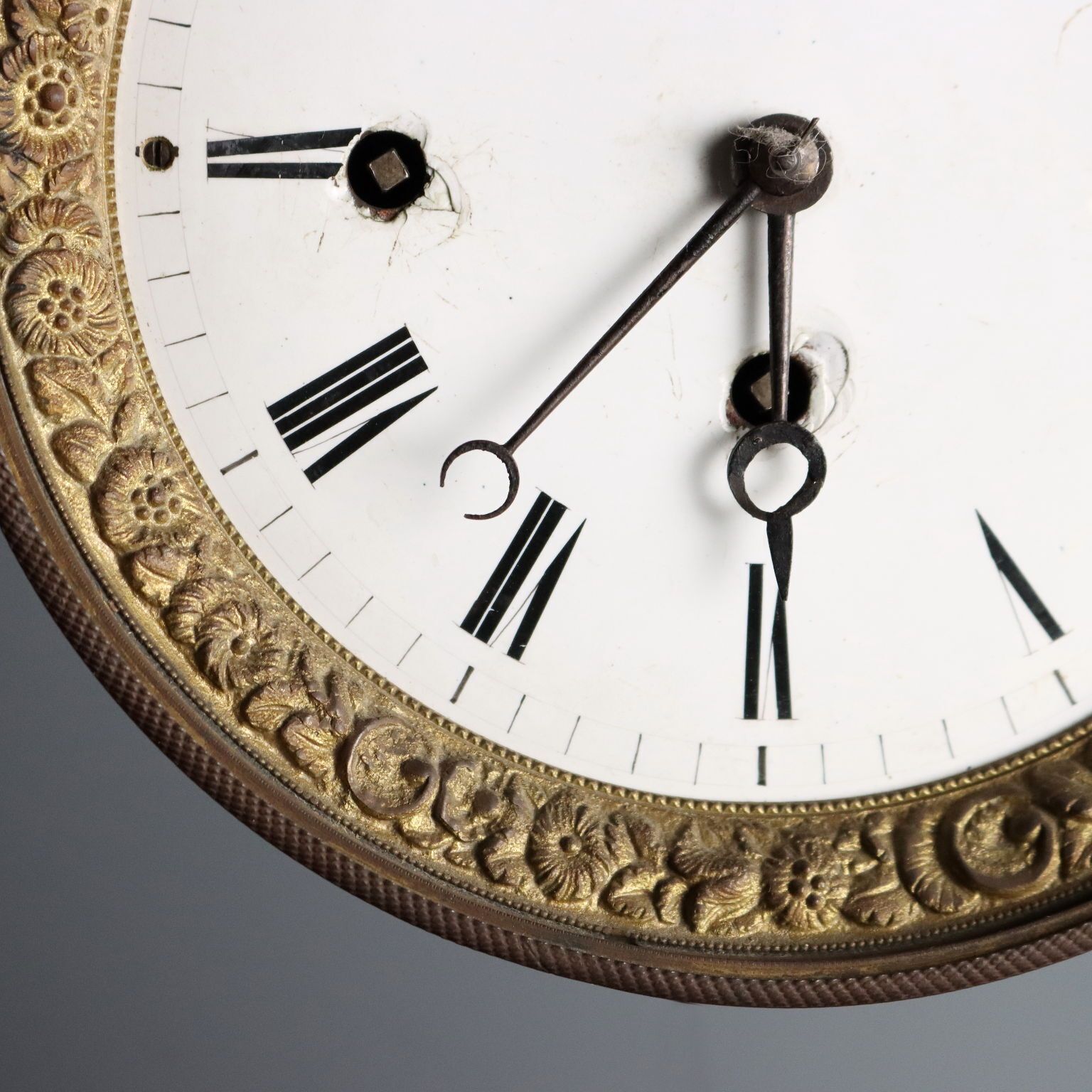 Antique Clock Ebonized Wood Alabaster Bronze XIX Century photo Home Decor