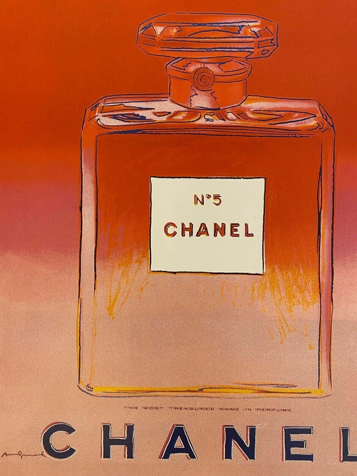 Andy Warhol, 1997   Chanel N.5   Red   Original Vintage Poster Linen Backed photo 800.0