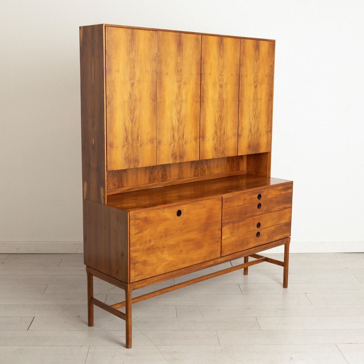 Midcentury Highboard In Yew Wood By Philip Hussey For White & Newton