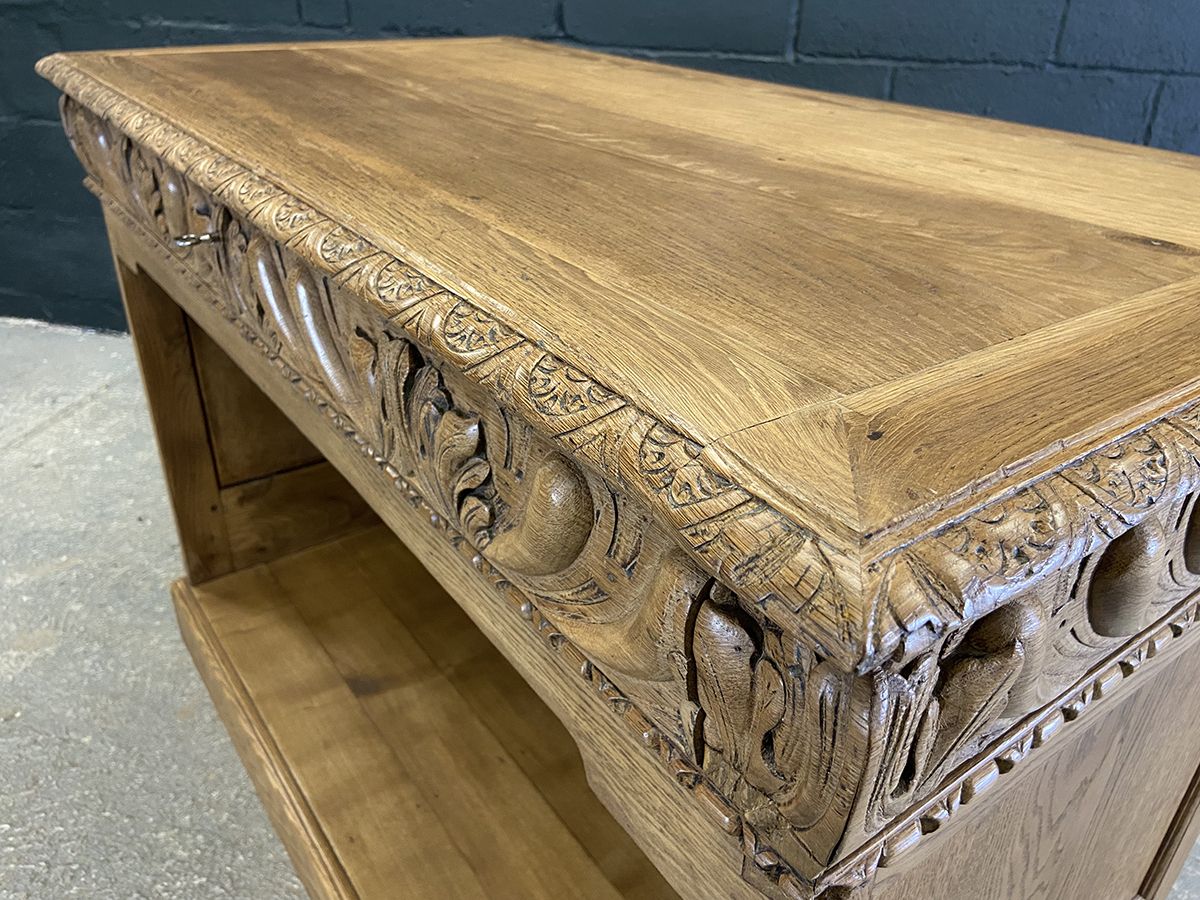 Antique French Oak Clerk's Counter, Circa 1890 photo buy