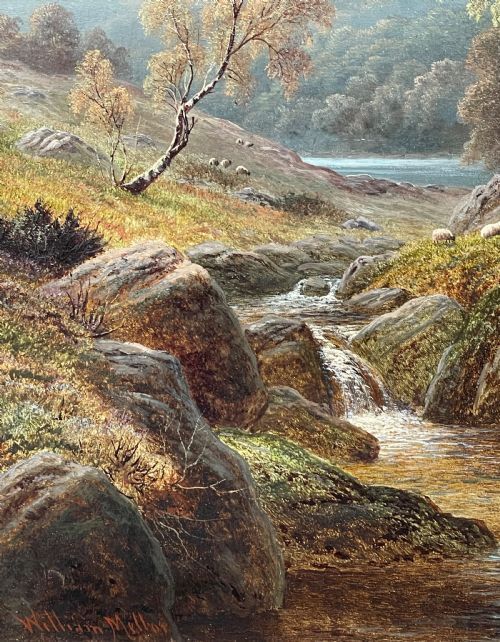 Stunning Large Landscape Oil Painting By William Mellor, Capel Curig, North Wales photo for sale